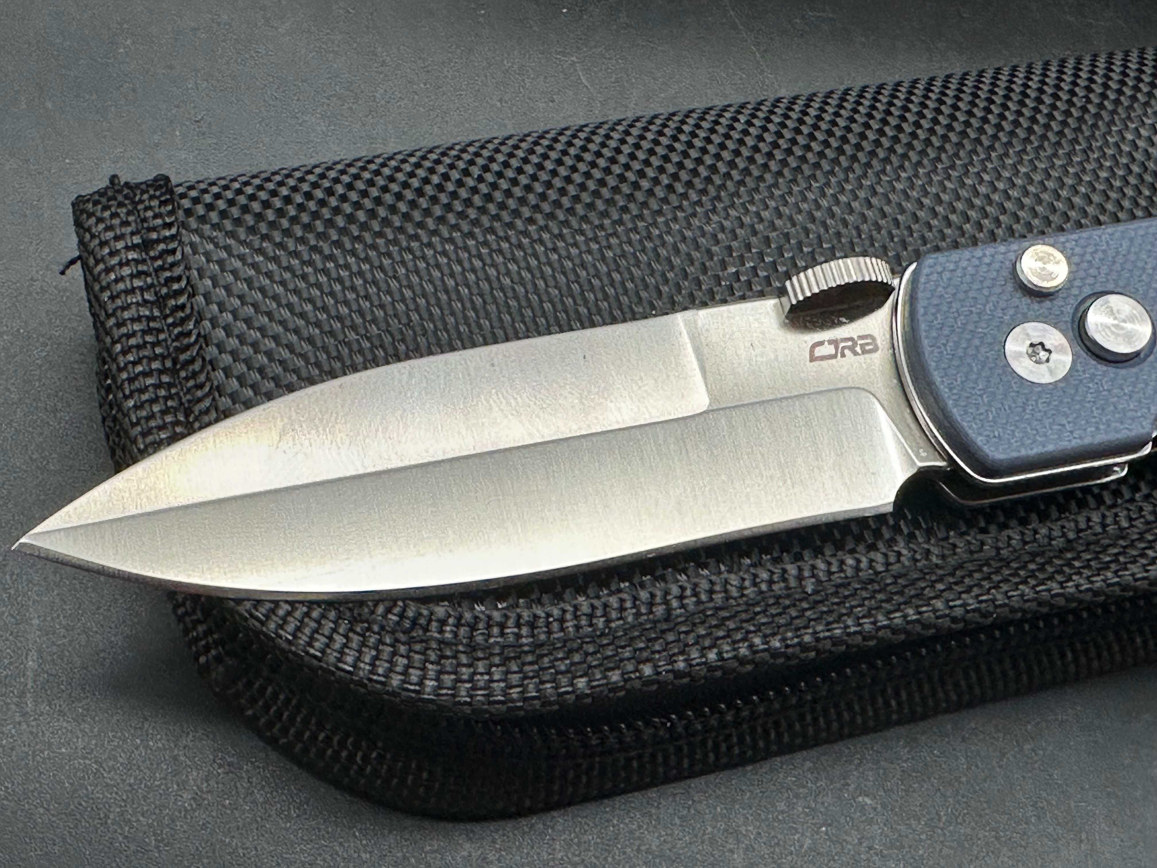 CJRB Locust Folding Knife - Blue G10 Handle, AR-RPM9 Steel, Spear Point Plain Edge - EDC, Camping, Outdoor Survival Tool