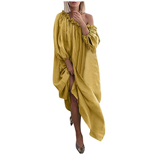 Plus Size Women's Summer Maxi Dress - Casual Open Shoulder Vintage Boho Loose Flowy Dress for Petite - Perfect for Beach Vacations, Music Festivals & Summer Outings