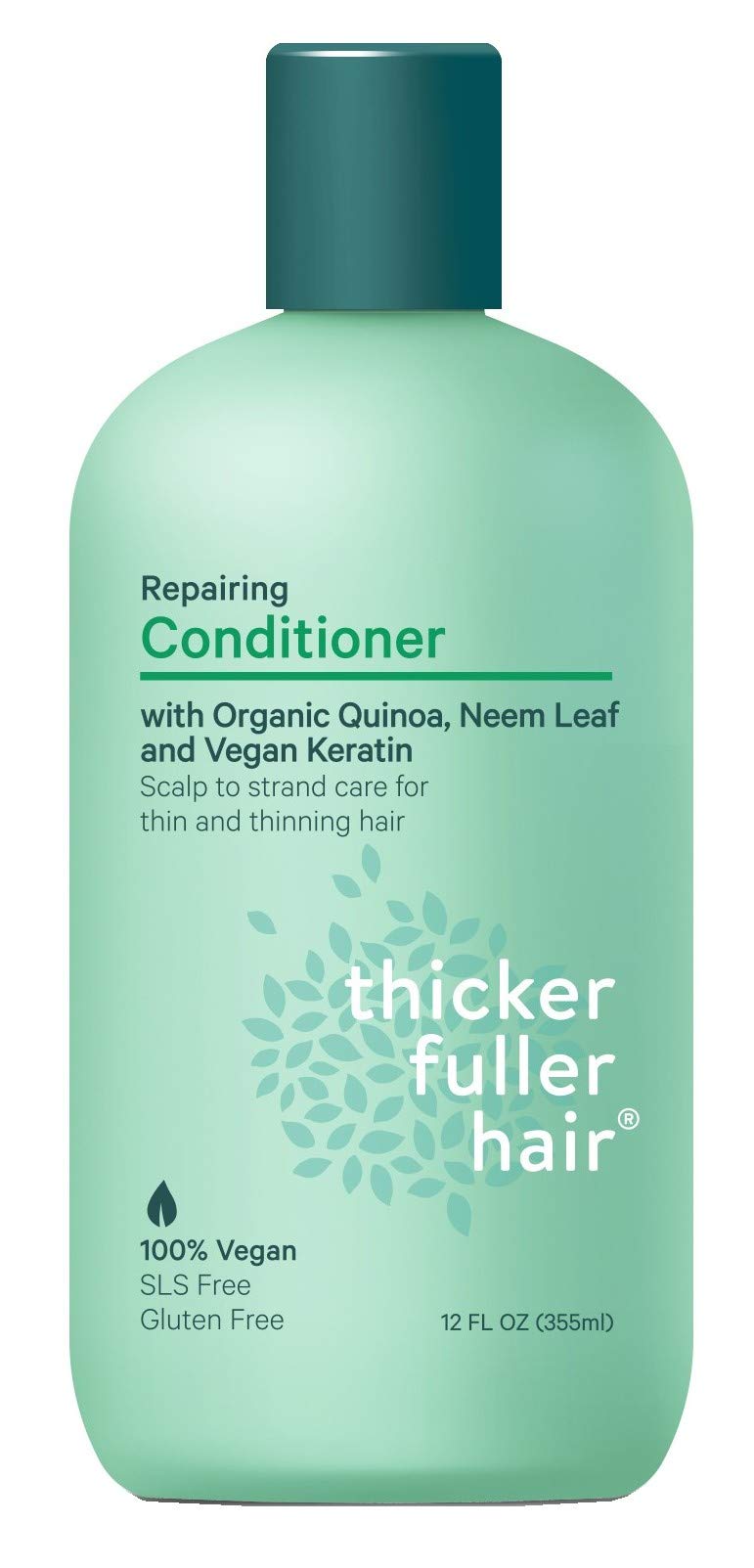 Thicker Fuller Hair Conditioner for Damaged Hair - SLS Free, Sulfate Free, Paraben Free - Deep Repair & Hydration - 12 Oz (6 Pack) - Ideal for Dry, Frizzy & Color-Treated Hair at Home or Salon Use