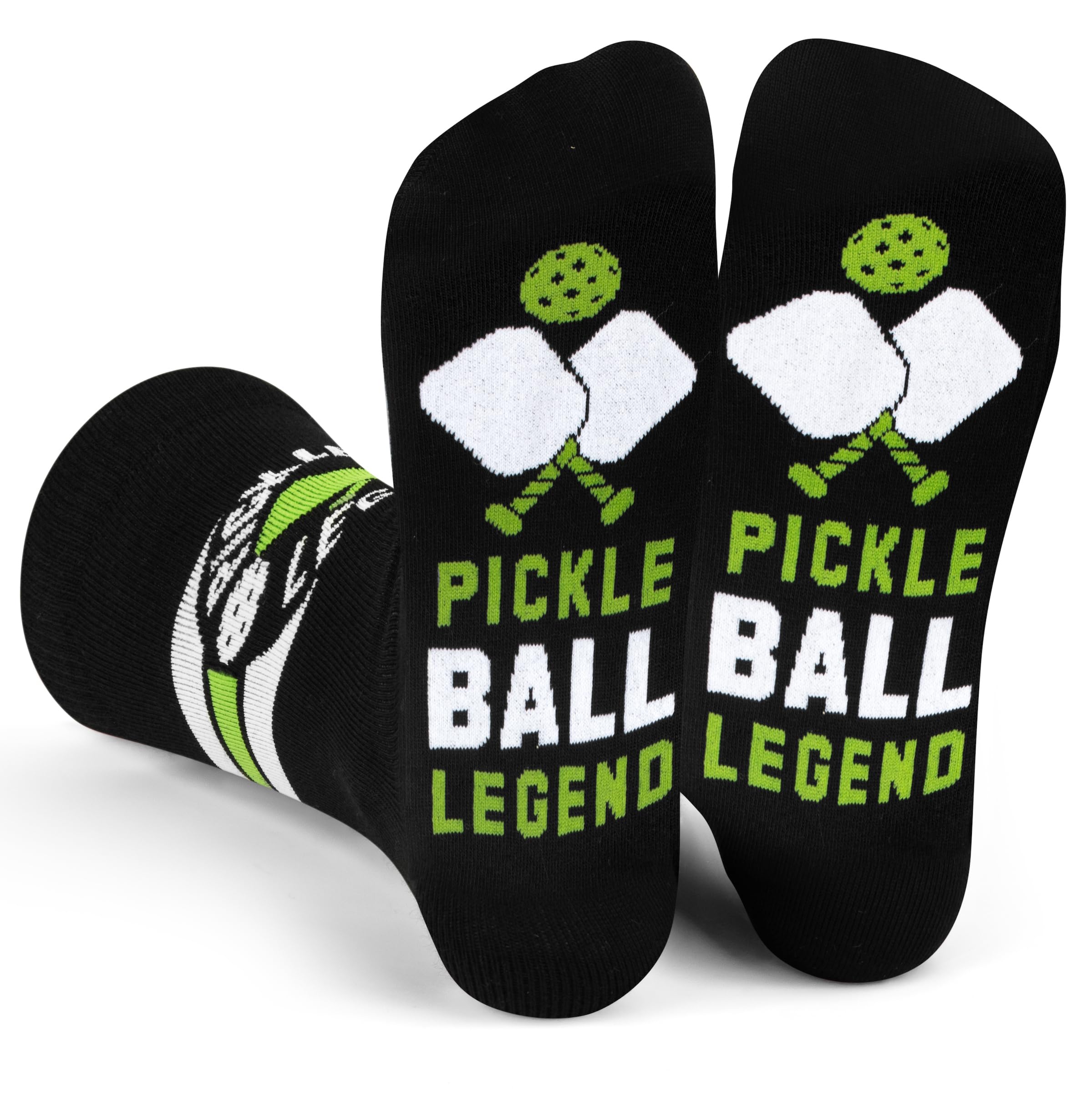 Funny Pickleball Socks for Men & Women - Colorful Novelty Crew Socks for Adults & Teens - One Size Fits Most - Perfect for Pickleball Players, Sports Enthusiasts & Gift Giving