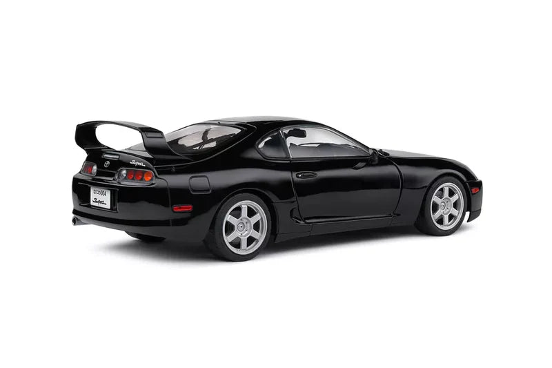 1:18 Scale Solido Toyota Supra MK4 (JZA80) 1993 Targa - Black Customized Diecast Model Car for Collectors & Display - Perfect for Car Enthusiasts, Office Desk Decor & Gift Ideas
