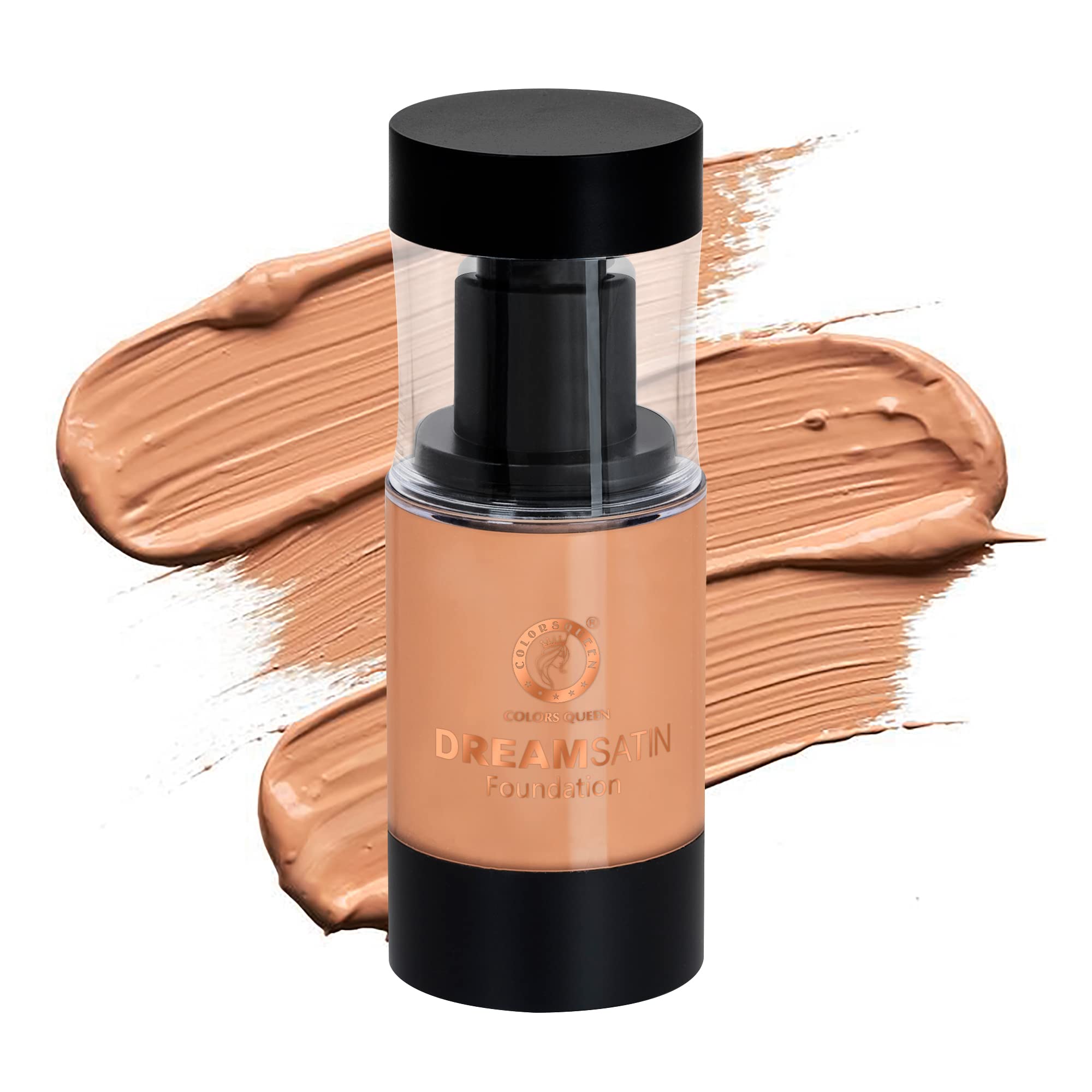 Colors Queen Dream Satin Oil-Free Waterproof Foundation - 03 Chestnut | Long-Lasting Matte Finish for All-Day Wear | Perfect for Outdoor Events, Weddings & Photography