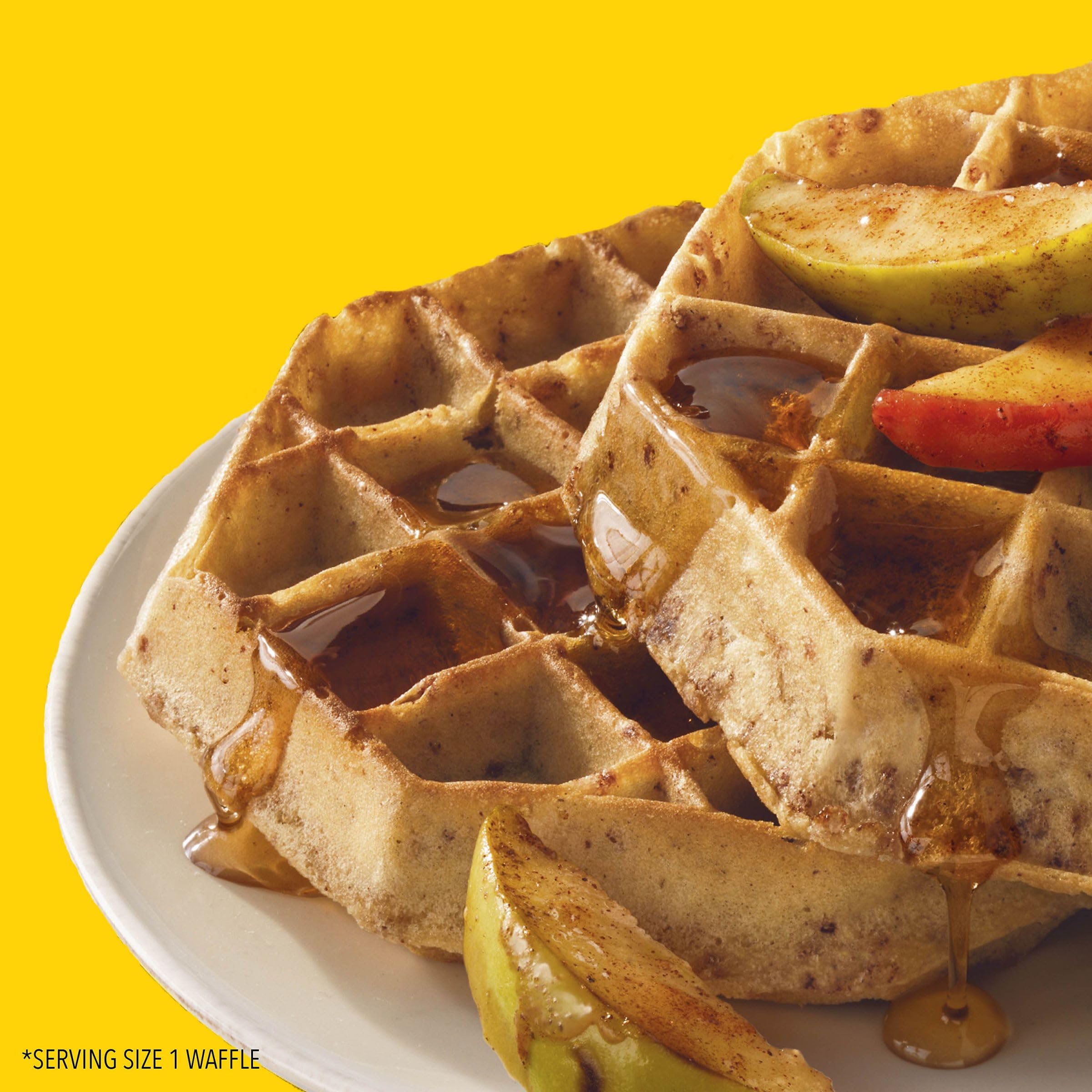 Eggo Thick & Fluffy Frozen Waffles - Belgian Style Cinnamon Brown Sugar Breakfast (11.6oz, 6 Waffles) | Resealable Pack | Perfect for Quick Breakfast, Kids Lunch, or Snack Time