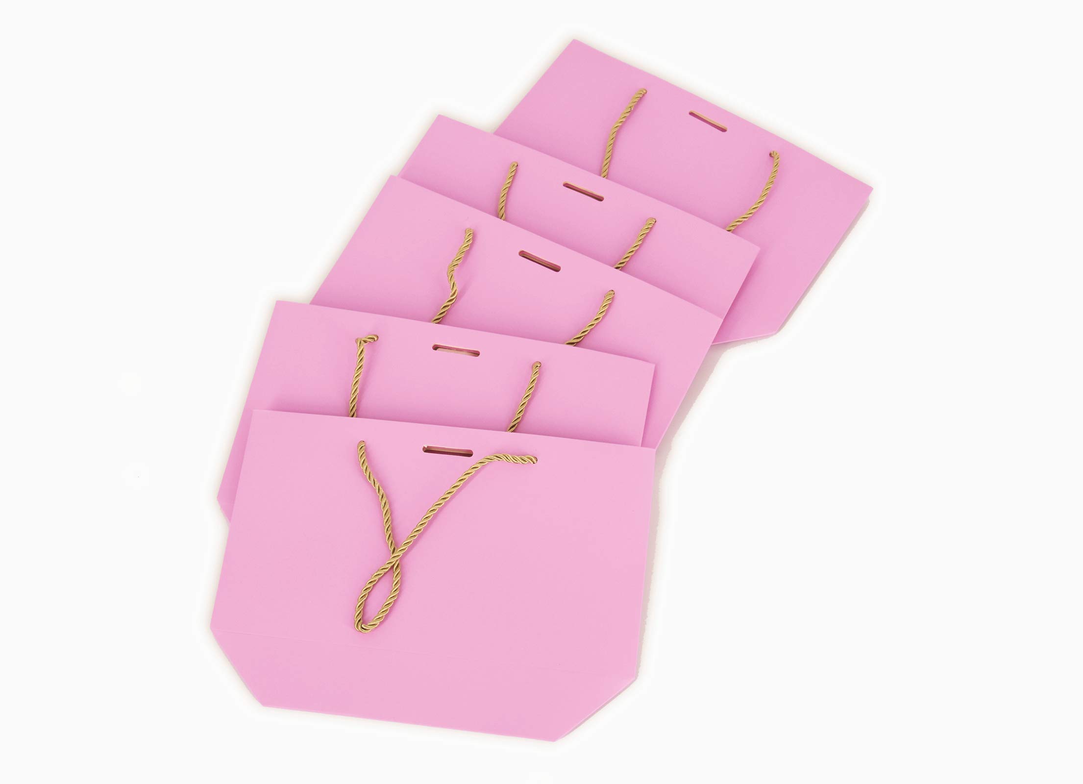 HUAPRINT 12-Pack Pink Gift Bags with Handles & Bow Ribbons - Elegant Party Favor Bags for Birthday, Wedding, Bridesmaid, Holiday & Valentine's Day - Perfect for Gift Wrapping, Party Decorations & Special Occasions