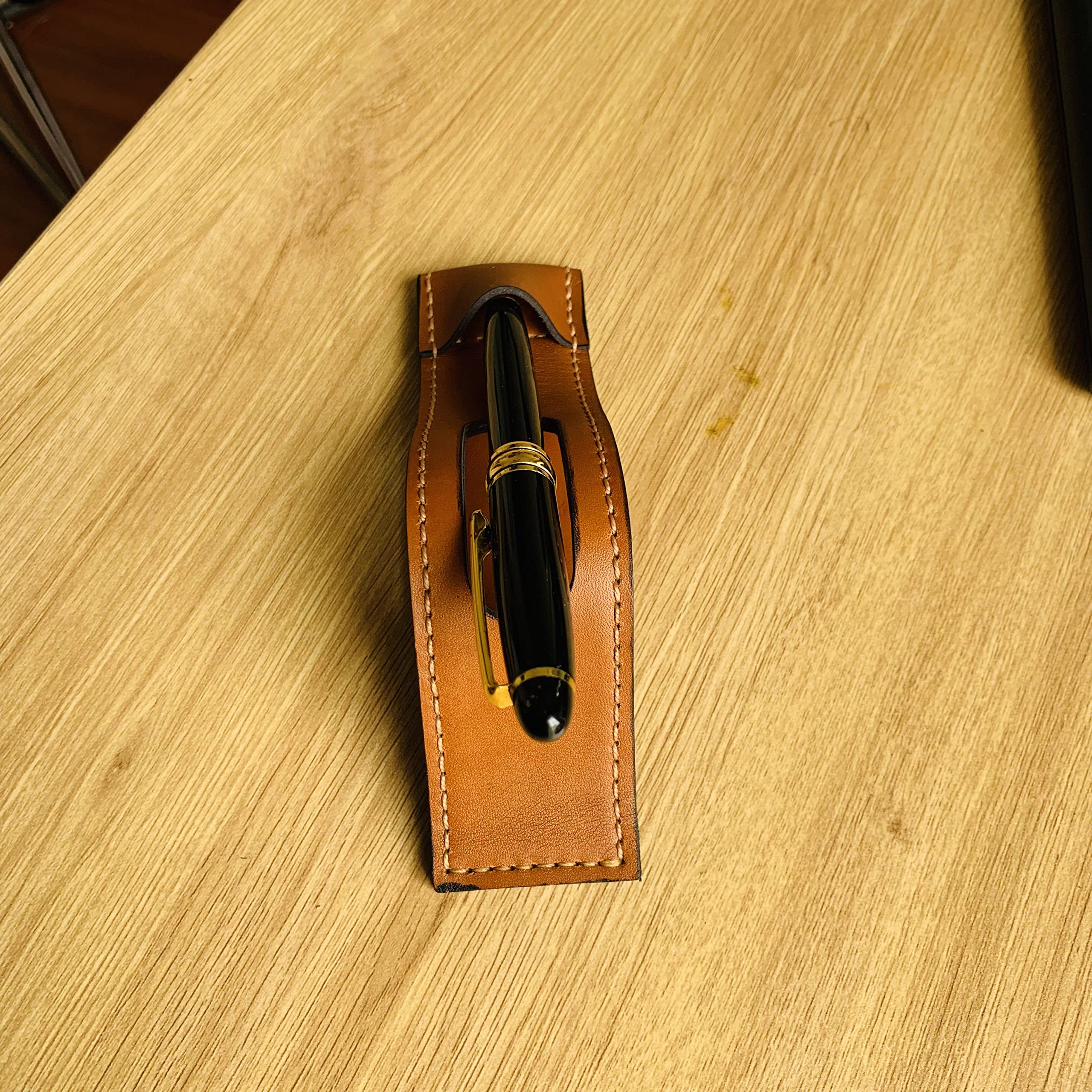 Handmade Leather Pen & Pencil Holder - Premium Desk Organizer for Office, School & Workshop - Perfect Gift for Writers & Professionals (Ideal for Desk Organization & Stationery Storage)