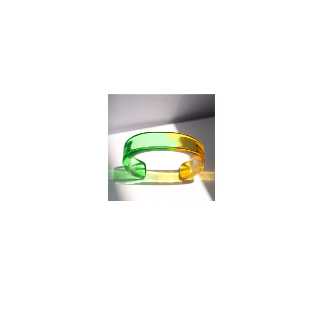 Lightweight Colorful Acrylic Resin Open Bracelet - Transparent Chunky & Thin Cuff Bangle for Women & Girls - Fashion Jewelry for Parties, Daily Wear & Gift Giving