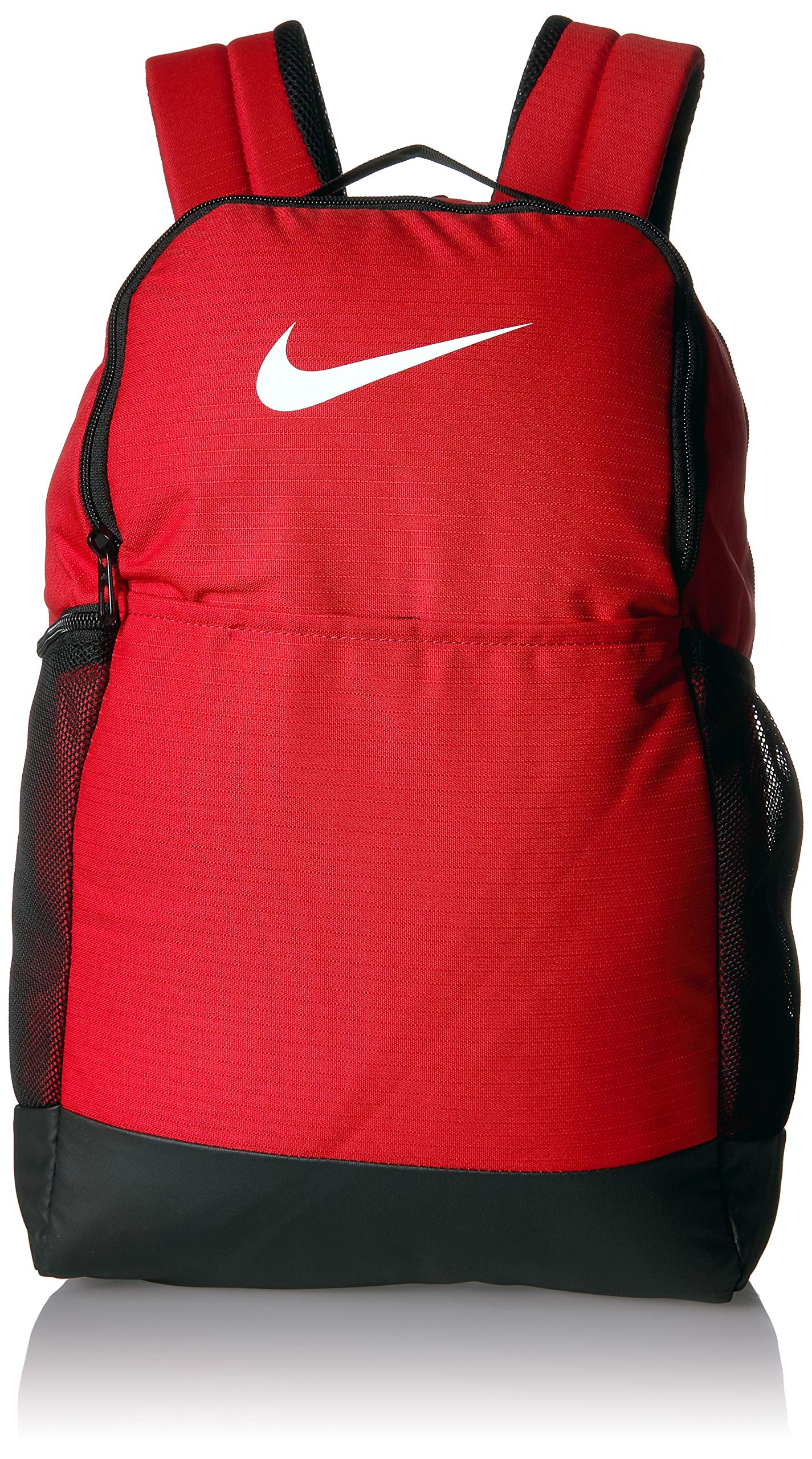 Nike Brasilia Medium Training Backpack for Women & Men - Water Resistant, Secure Storage - University Red/Black/White - Perfect for Gym, Work & Travel