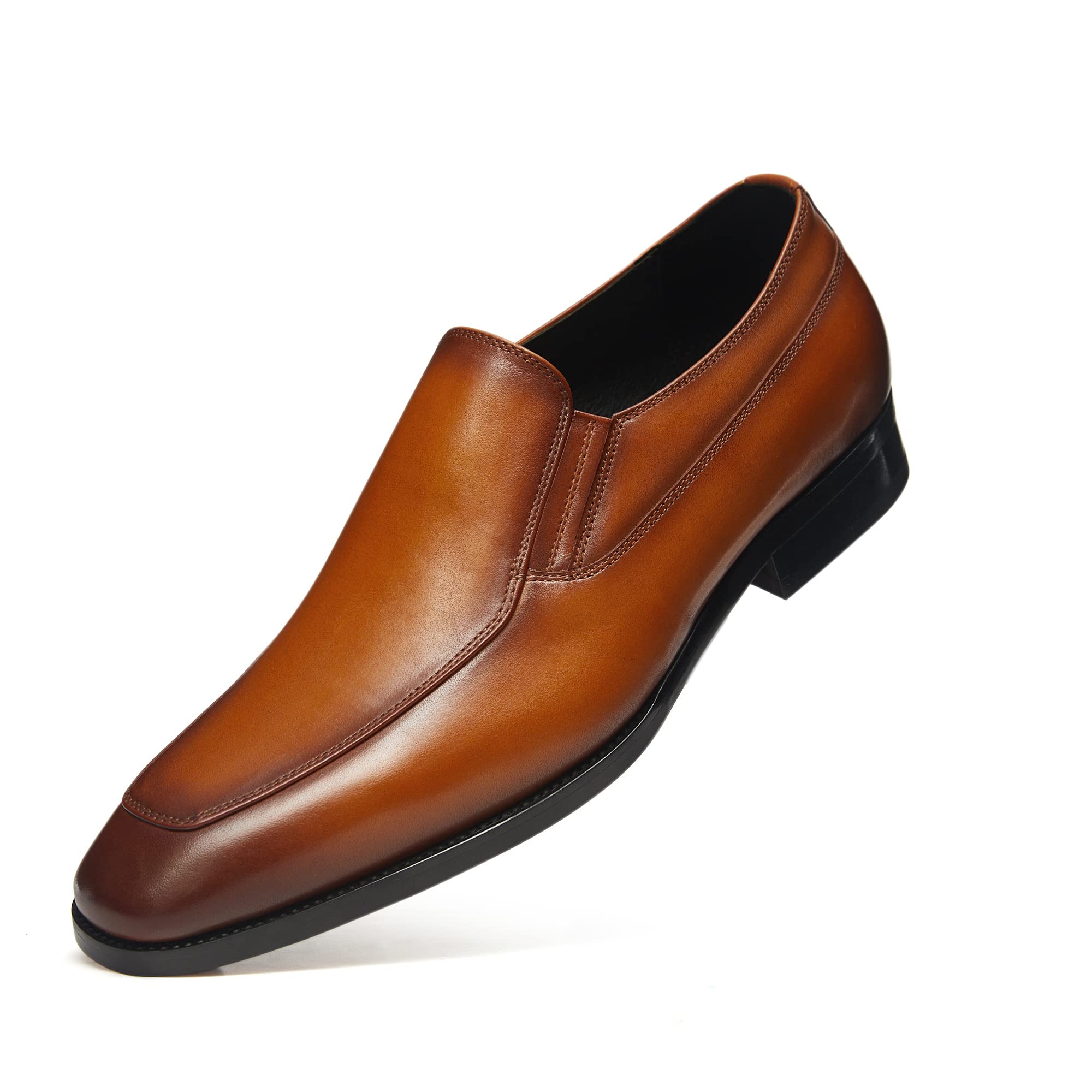 Premium FRASOICUS Men's Leather Slip-On Loafers - Comfortable Dress Shoes for Business & Formal Occasions - Ideal for Office, Weddings & Special Events