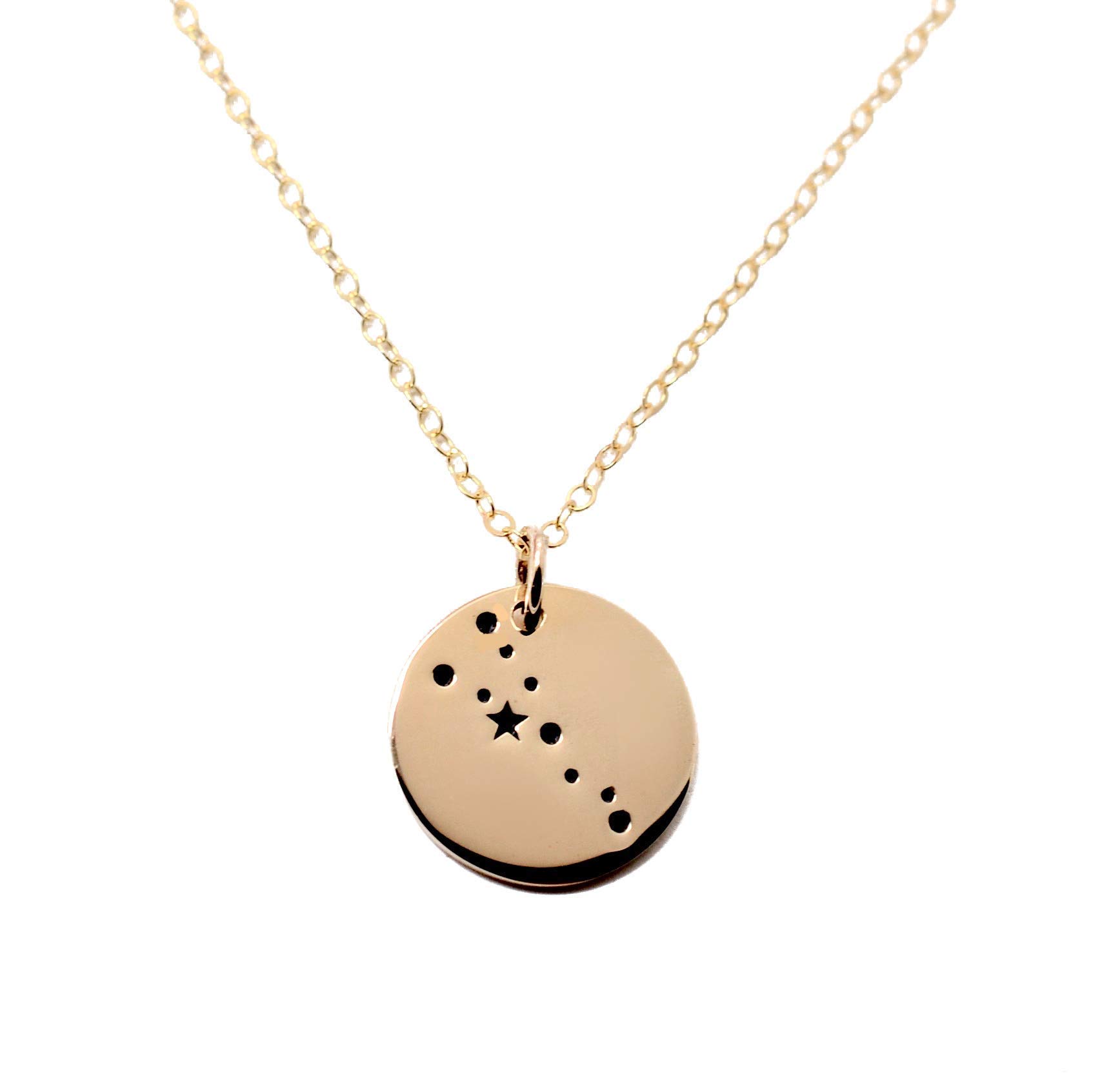 14K Gold Taurus Zodiac Necklace - Perfect Gift for Her & Astrology Lovers