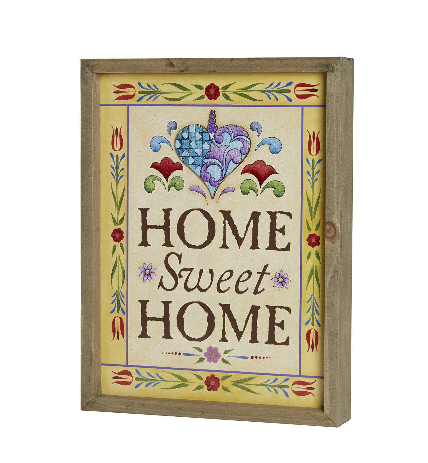 Jim Shore Home Sweet Home Framed Print - Handcrafted Americana Decor for Living Room, Bedroom & Office - Perfect Housewarming Gift & Wall Art for Home Decor