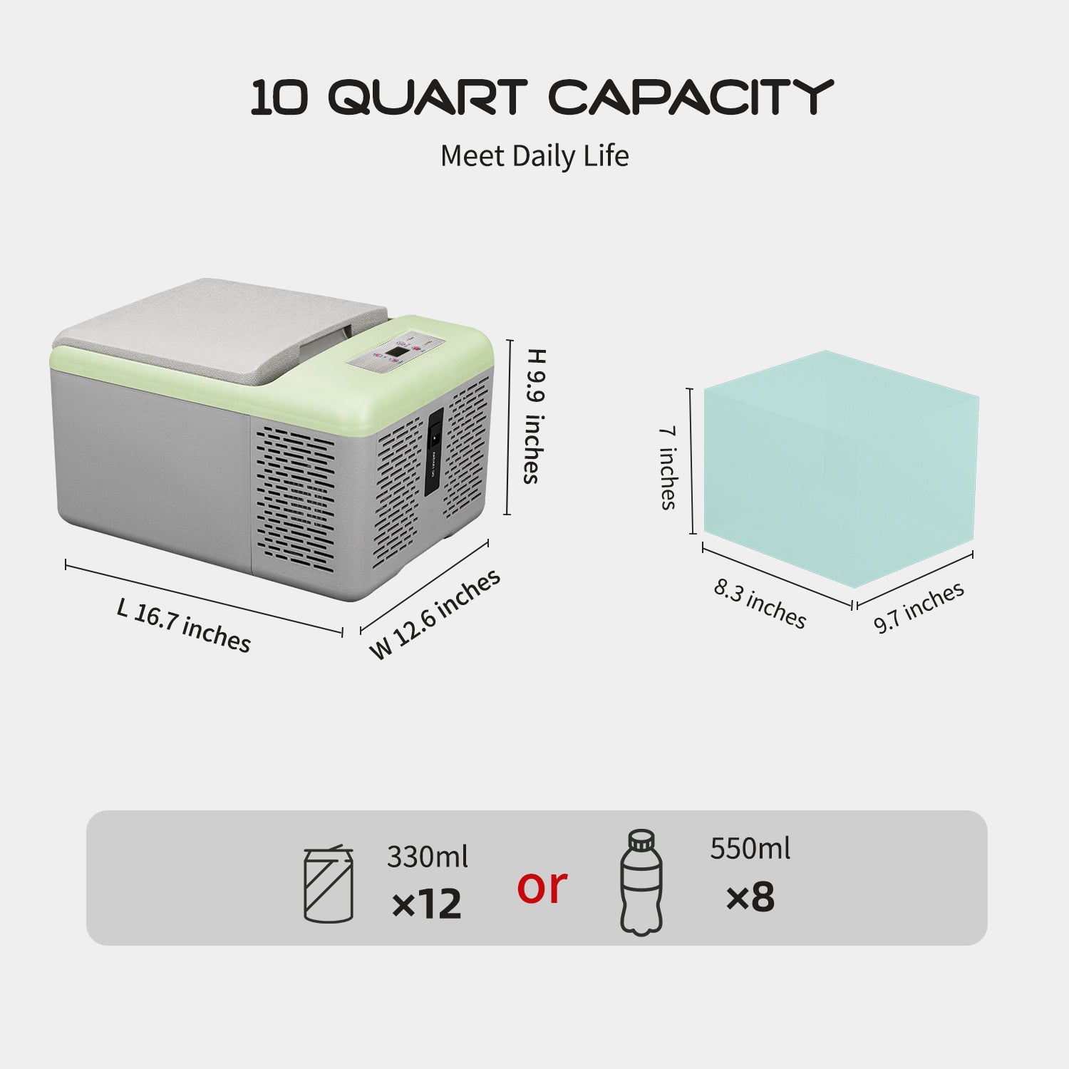 Alpicool C9PT 12V Mini Car Refrigerator - Portable Compact Freezer for Road Trips, Camping & Travel | Certified Refurbished
