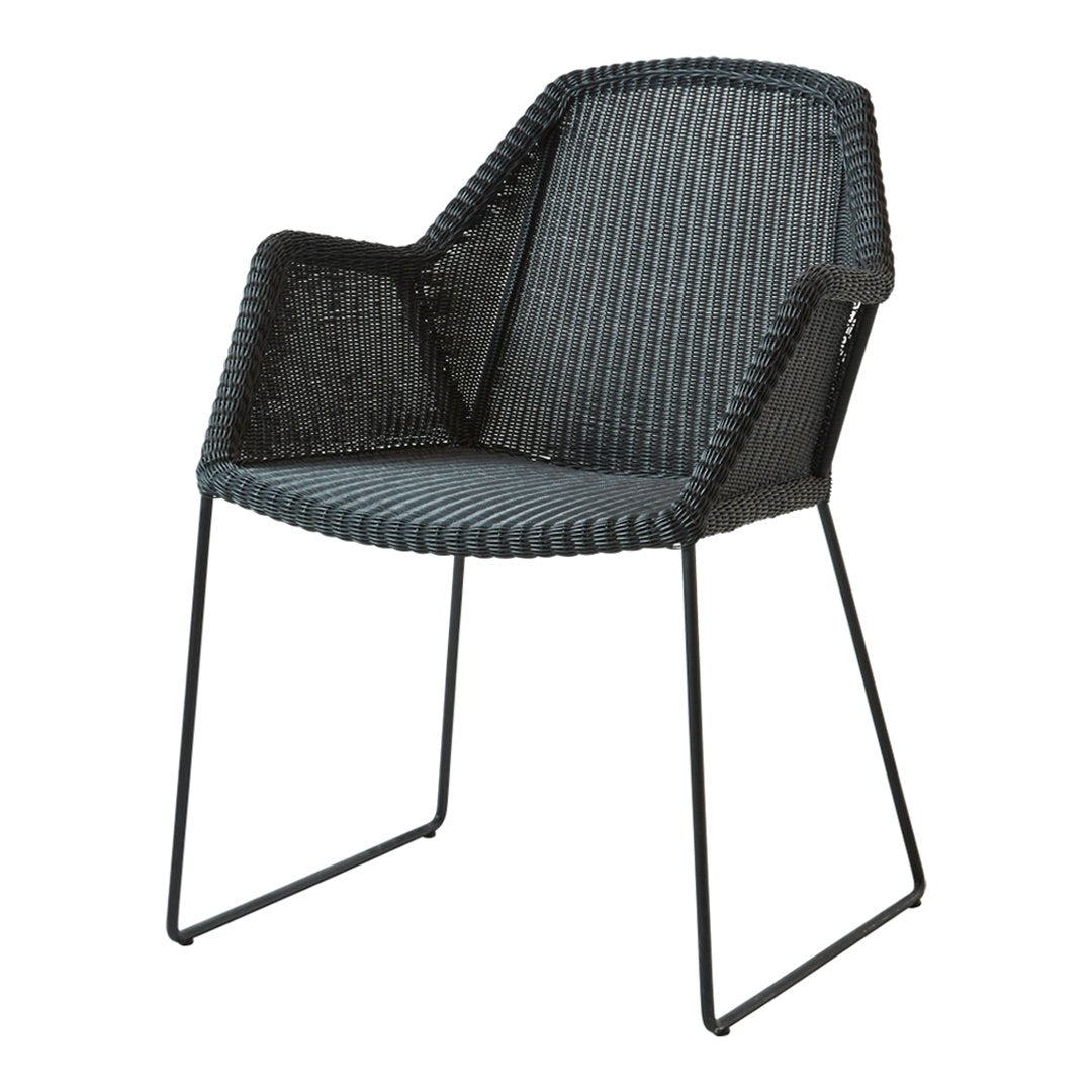 Breeze Outdoor Chair with Sled Base - Lightweight Patio Furniture for Backyard, Poolside, and Garden Relaxation
