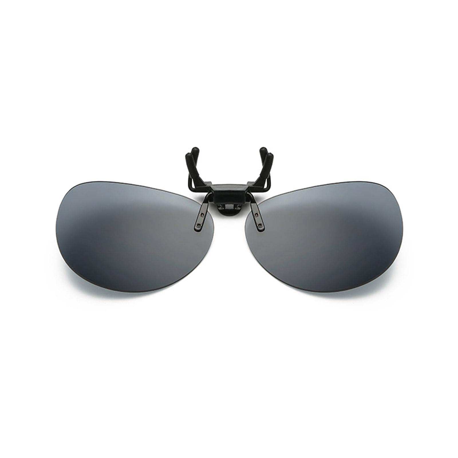 Polarized Clip-On Flip-Up Sunglasses for Men & Women - Over Prescription & Reading Glasses, Rimless UV Protection - Perfect for Driving, Outdoor Activities & Daily Use