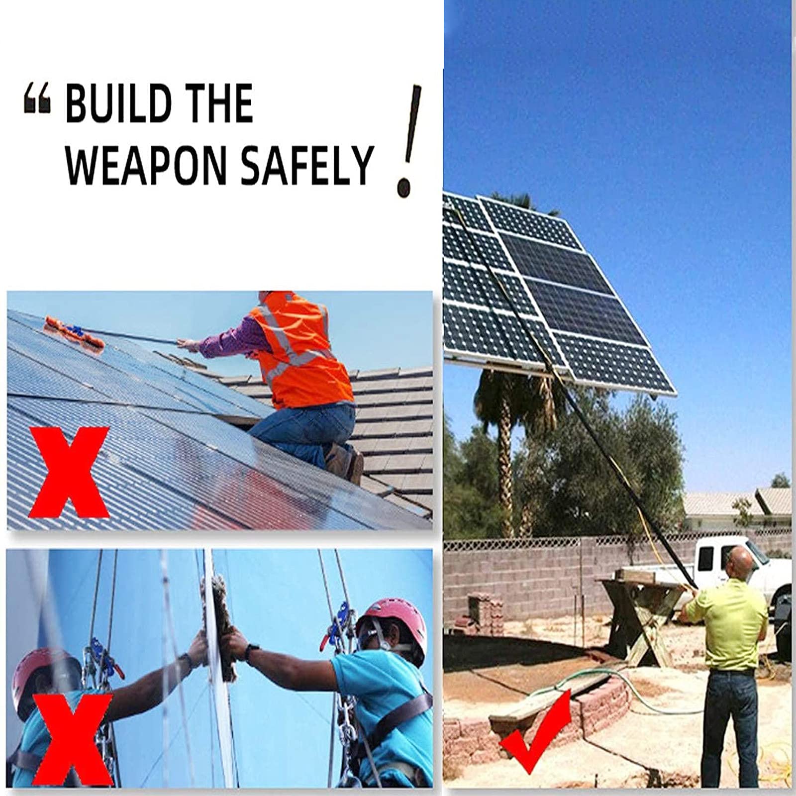 **20FT Telescopic Water Fed Pole Kit - Window Cleaning Brush for Solar Panels & High Windows | Outdoor Glass Washer Wand with Extension Pole | Perfect for Hard-to-Reach Windows & Solar Panel Maintenance**