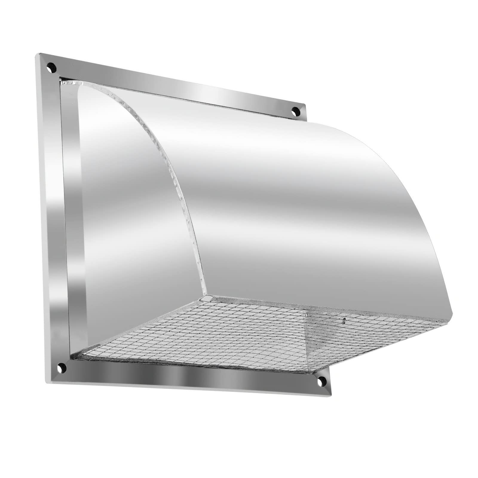 8 Inch 304 Stainless Steel Exhaust Hood Vent Cap - Outdoor Wall Vent Cover with Mesh Screen for Kitchen, Bathroom & Dryer Ventilation - Durable Weatherproof Duct Cover for Home & Commercial Use