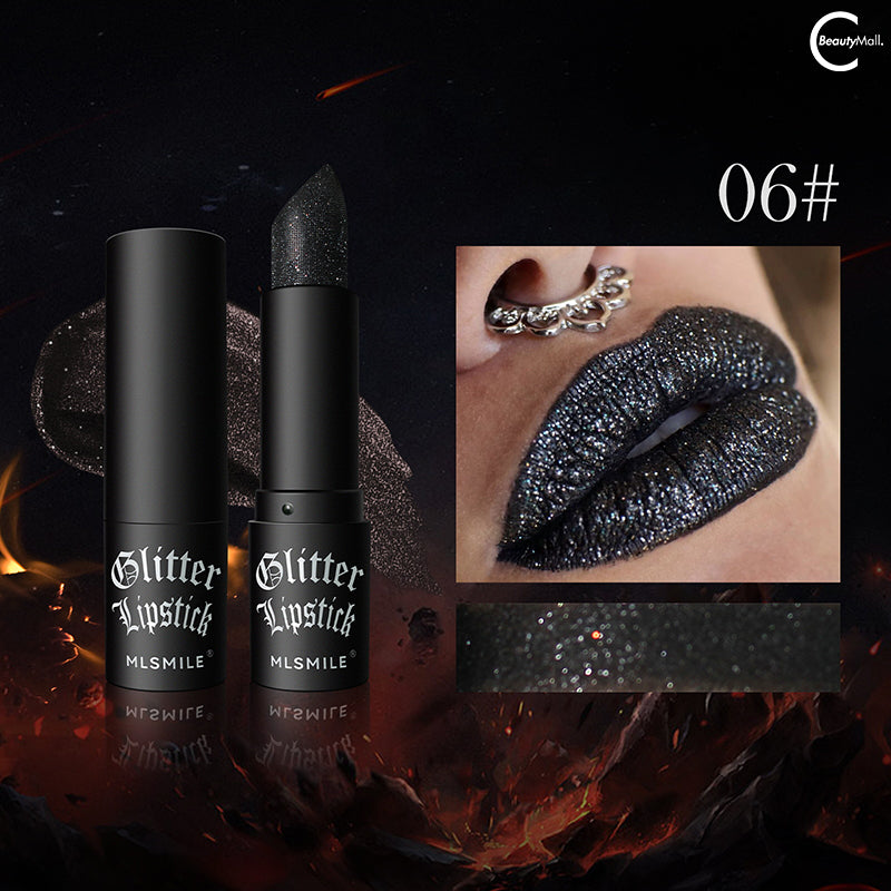 MLSMILE Glitter Shine Lipstick - Long Lasting Moisturizing Lipstick with High Pigment, Vegan & Cruelty Free - Perfect for Parties, Date Night & Special Occasions
