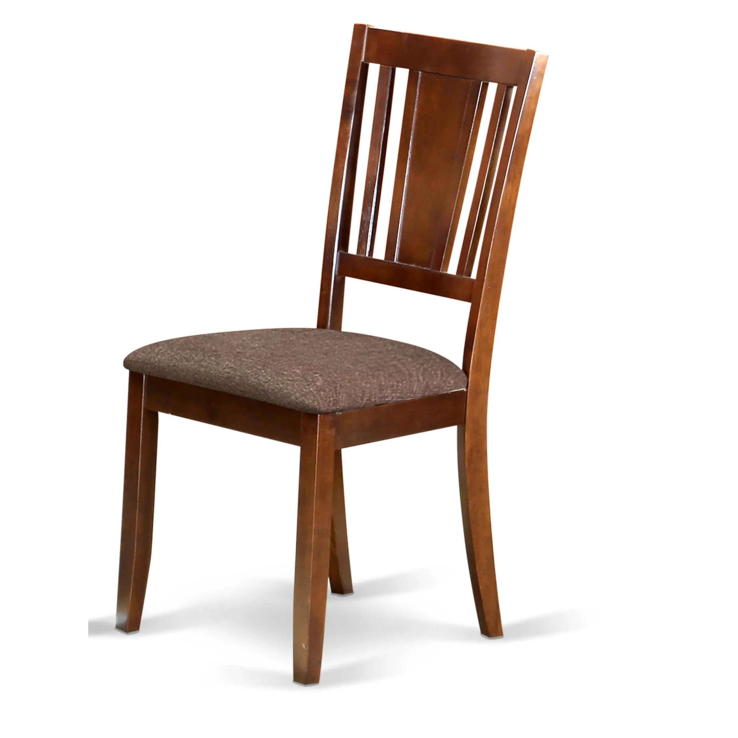 East West Furniture AMDU3-MAH-C 3-Piece Round Dining Set with Pedestal Table & 2 Linen Fabric Chairs, 36x36 Inch, Mahogany - Perfect for Small Kitchen, Breakfast Nook or Cozy Apartment Dining Area