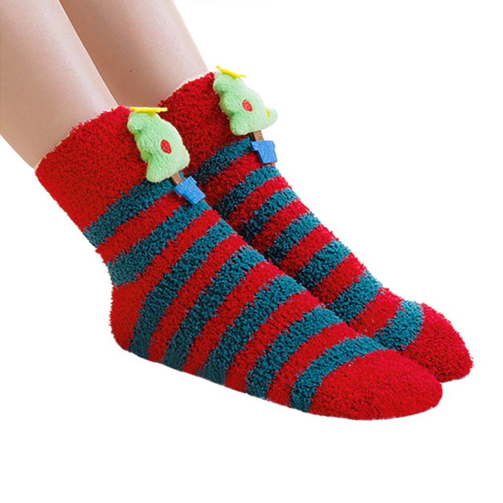 Women's Fuzzy Non-Skid Winter Slipper Socks - Cozy Home & Hospital Wear
