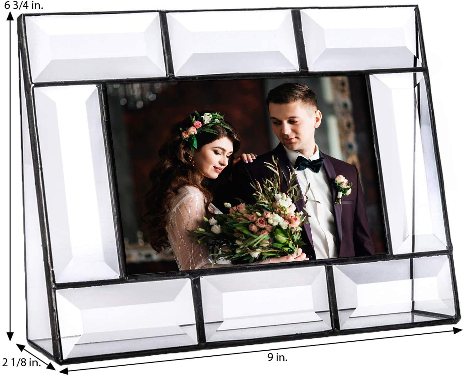 4x6 Clear Glass Picture Frame - Home & Office Décor for Photos, Weddings, Gifts
