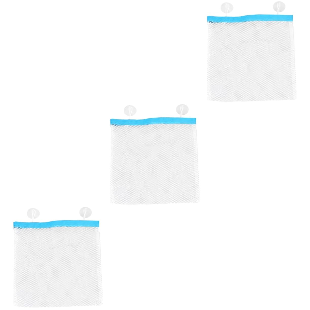 DRESSOOS 3-Piece Baby Bath Toy Storage Set - Water Drainable Toddler Bath Organizer with Suction Cups | Kids Bathroom Organization for Bathtub, Shower & Pool Toys
