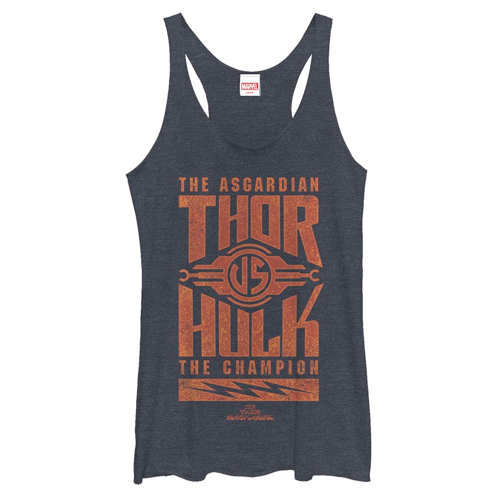 Marvel Thor & Hulk Superhero Tri-Blend Racerback Tank Top for Men - Breathable Workout Shirt for Gym, Running & Casual Wear