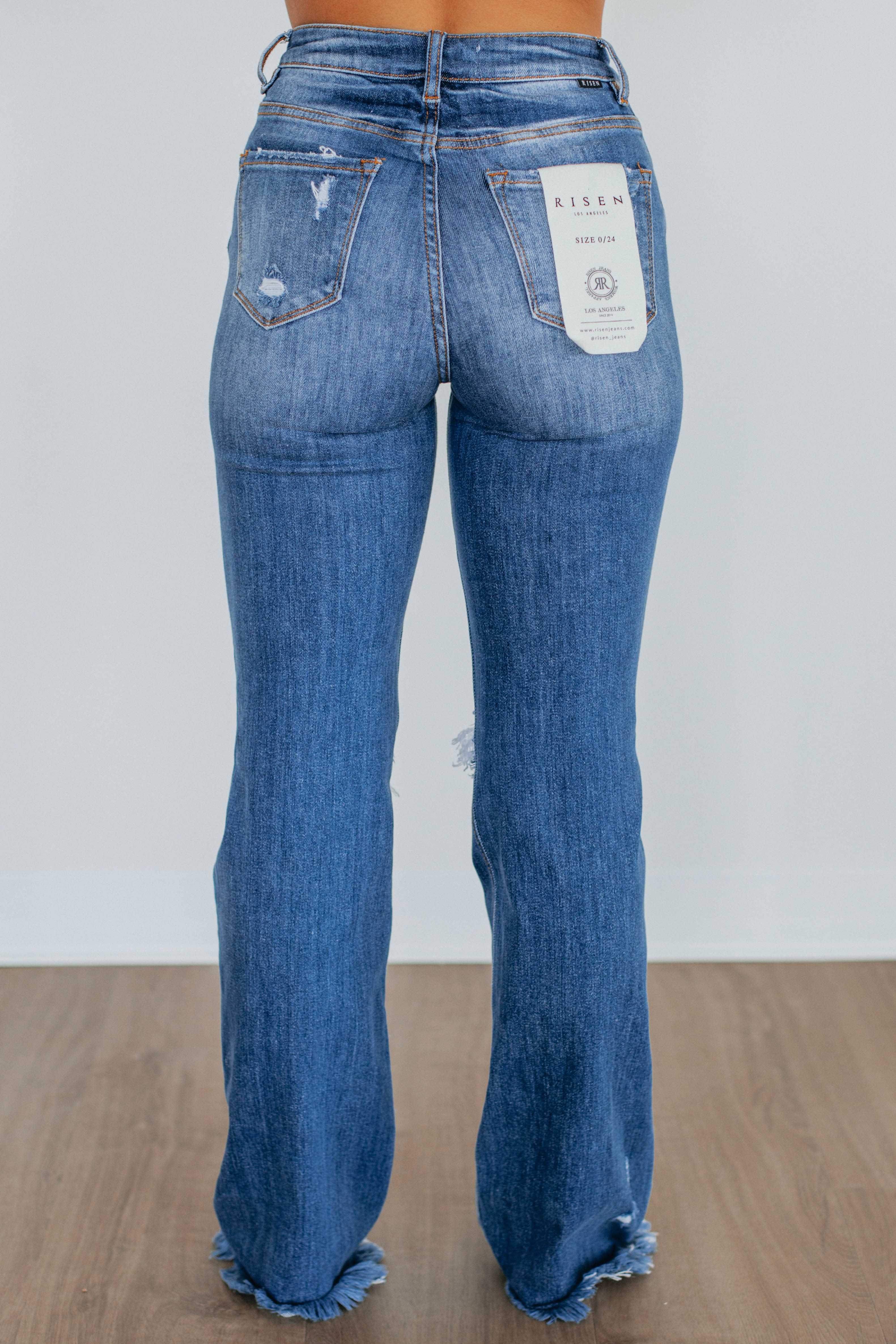 Eloise Risen Jeans - Women's High Waist Skinny Jeans in Dark Wash Denim for Casual Wear & Night Out