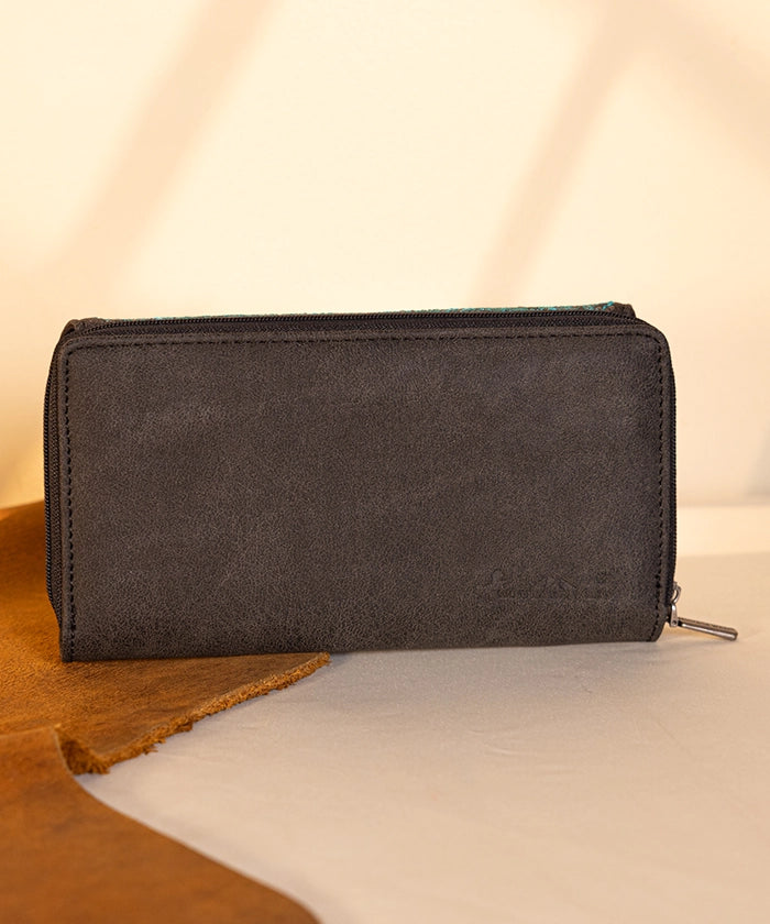 Montana West Embroidered Wallet for Women - Stylish Leather Clutch with RFID Protection | Perfect for Travel, Shopping & Everyday Use
