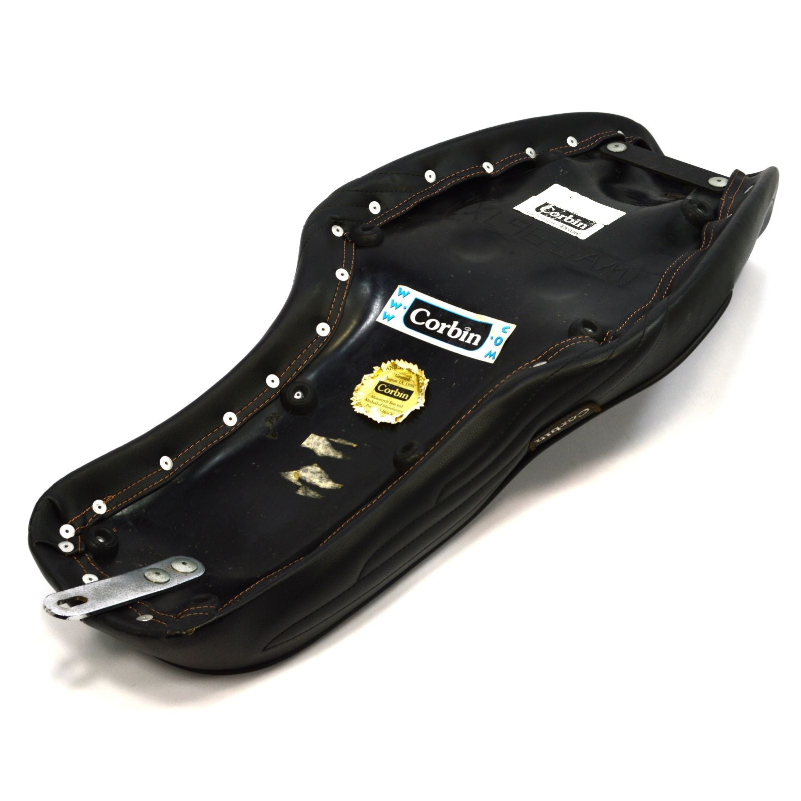 Premium Corbin Motorcycle Seat No. XL 96 6 AM - Black Leather Replacement for Harley Davidson & Cruisers - Comfort Upgrade for Long Rides & Touring