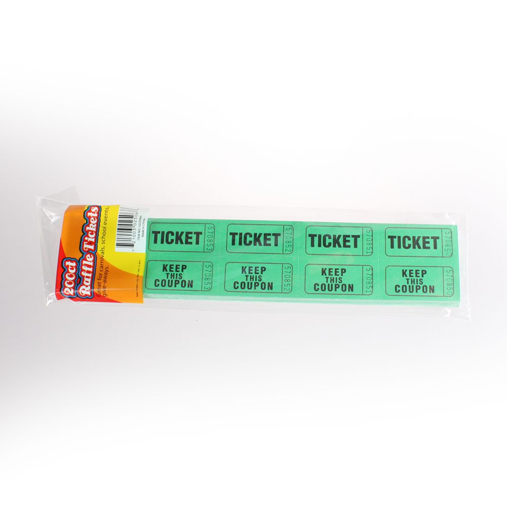 Double Raffle Tickets (200/Pack) - Bulk Fundraiser Raffle Tickets for Events, Parties & Charity Draws - Perfect for School Carnivals, Church Bazaars & Community Events
