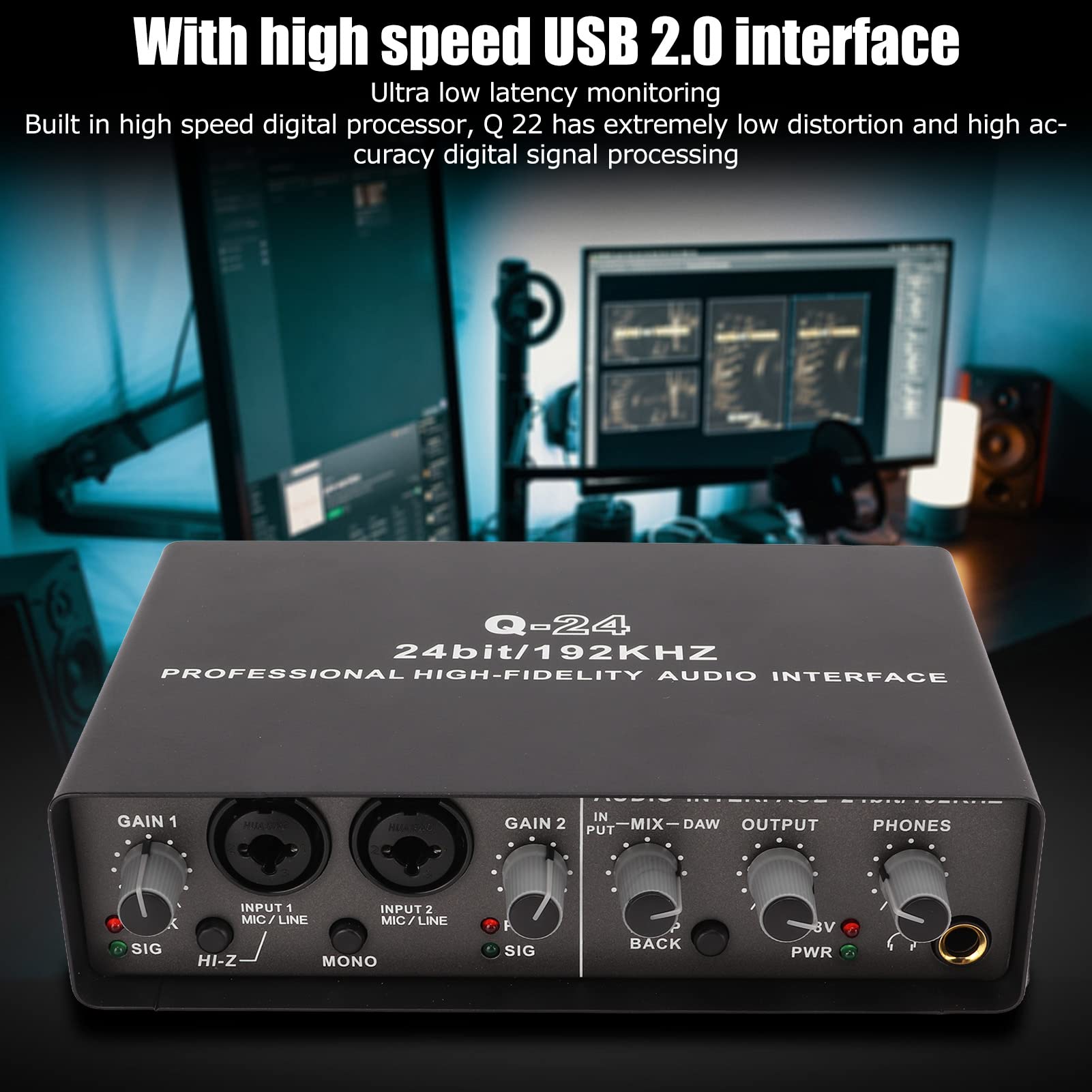 High-Quality USB External Sound Card for Mobile & PC - 192kHz Audio Interface with XLR Input for Recording, Streaming, Podcasting & Live Mixing | Perfect for Home Studios, Gamers & Content Creators