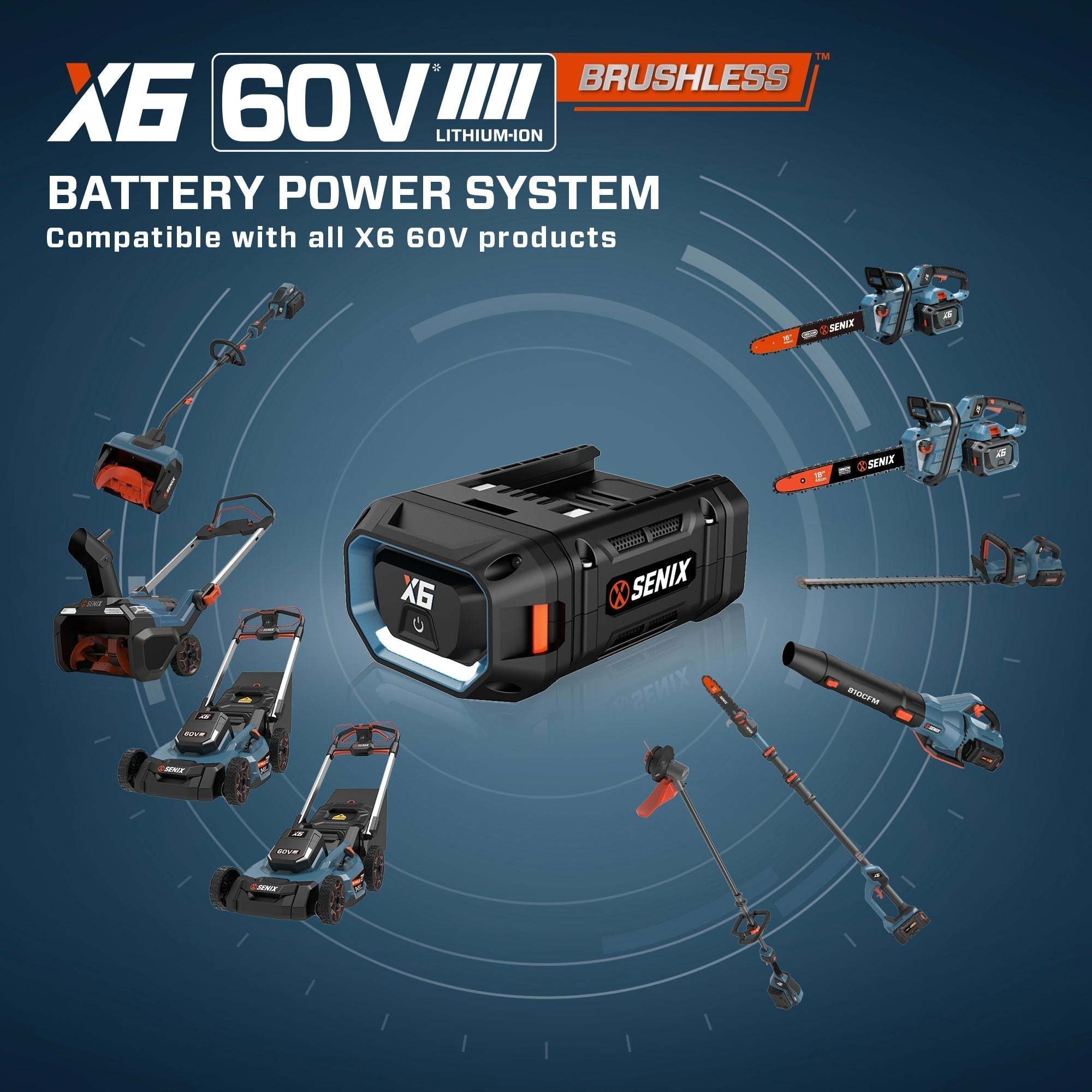 60V Max 3 Amp Fast Charger for X6 Power Tools - CHX6 L - Perfect for Cordless Drills, Saws, and Outdoor Equipment