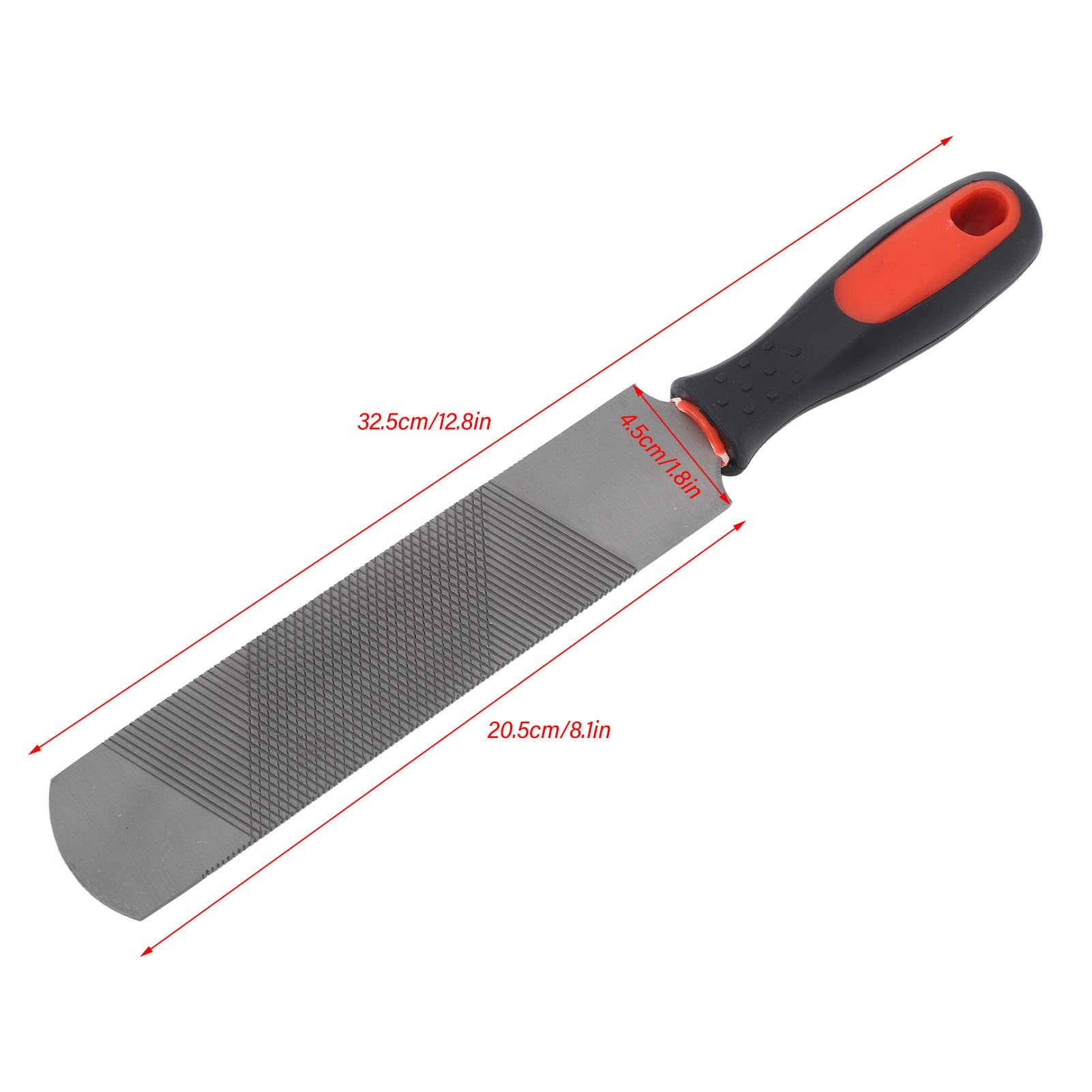 8 Inch Hoof Rasp with Rubber Handle - Professional Farrier File Tool for Horses, Pigs & Goats - Durable Equine Hoof Care Rasp for Trimming, Shaping & Smoothing - Perfect for Stable, Farm & Veterinary Use