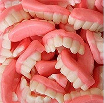 Smarty Stop Gummy Teeth Candy - 2 LB Bag | Sugar Free Chewy Candy for Kids & Adults | Perfect for Halloween, Birthday Parties & Office Treats