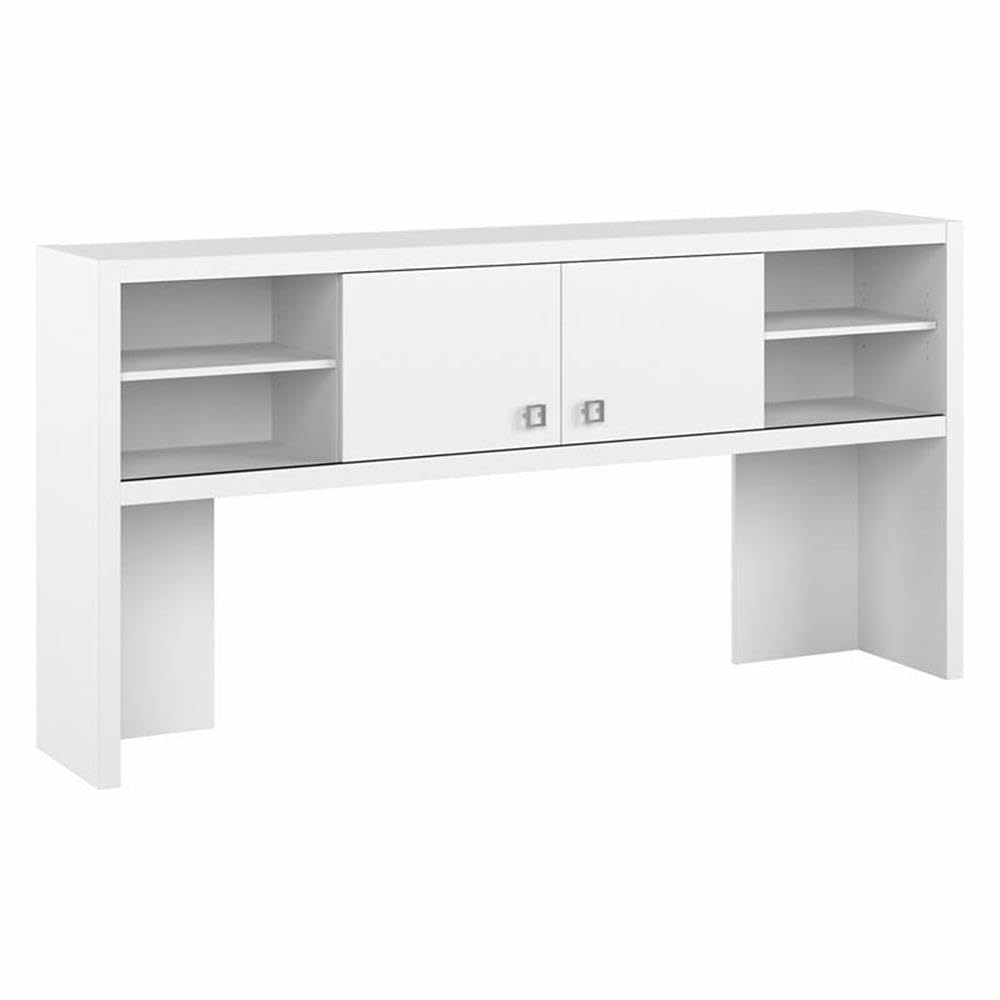 Bush Business Furniture Echo 72W Office Desk Hutch in Pure White - Perfect for Home Office, Study Room & Workspace Organization