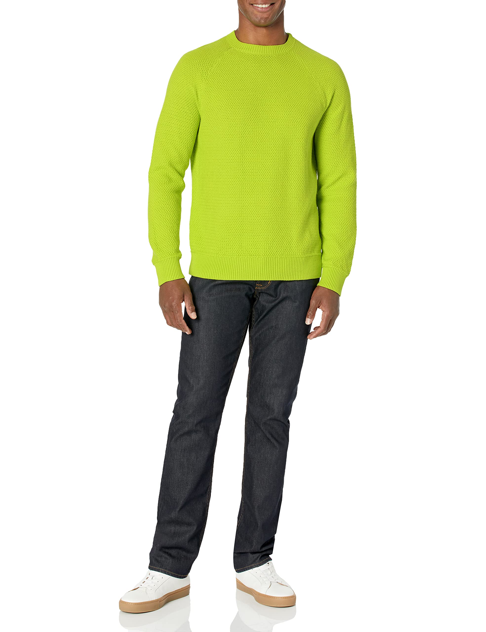 Amazon Essentials Men's Oversized Crewneck Sweatshirt - Soft Textured Cotton Blend Pullover for Casual Wear, Lounge & Street Style
