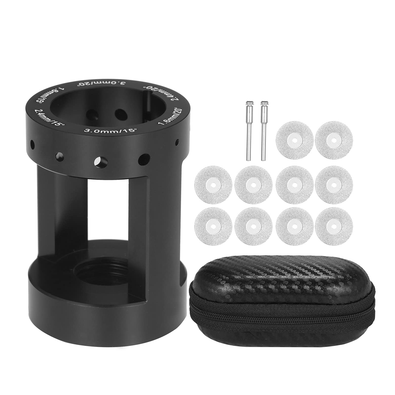 Premium Tungsten Electrode Sharpener for TIG Welding - Grinder for Tungsten Needles & Rods - Aluminum TIG Welding Tool (Black Round) - Perfect for DIY Metal Fabrication & Professional Welding Projects
