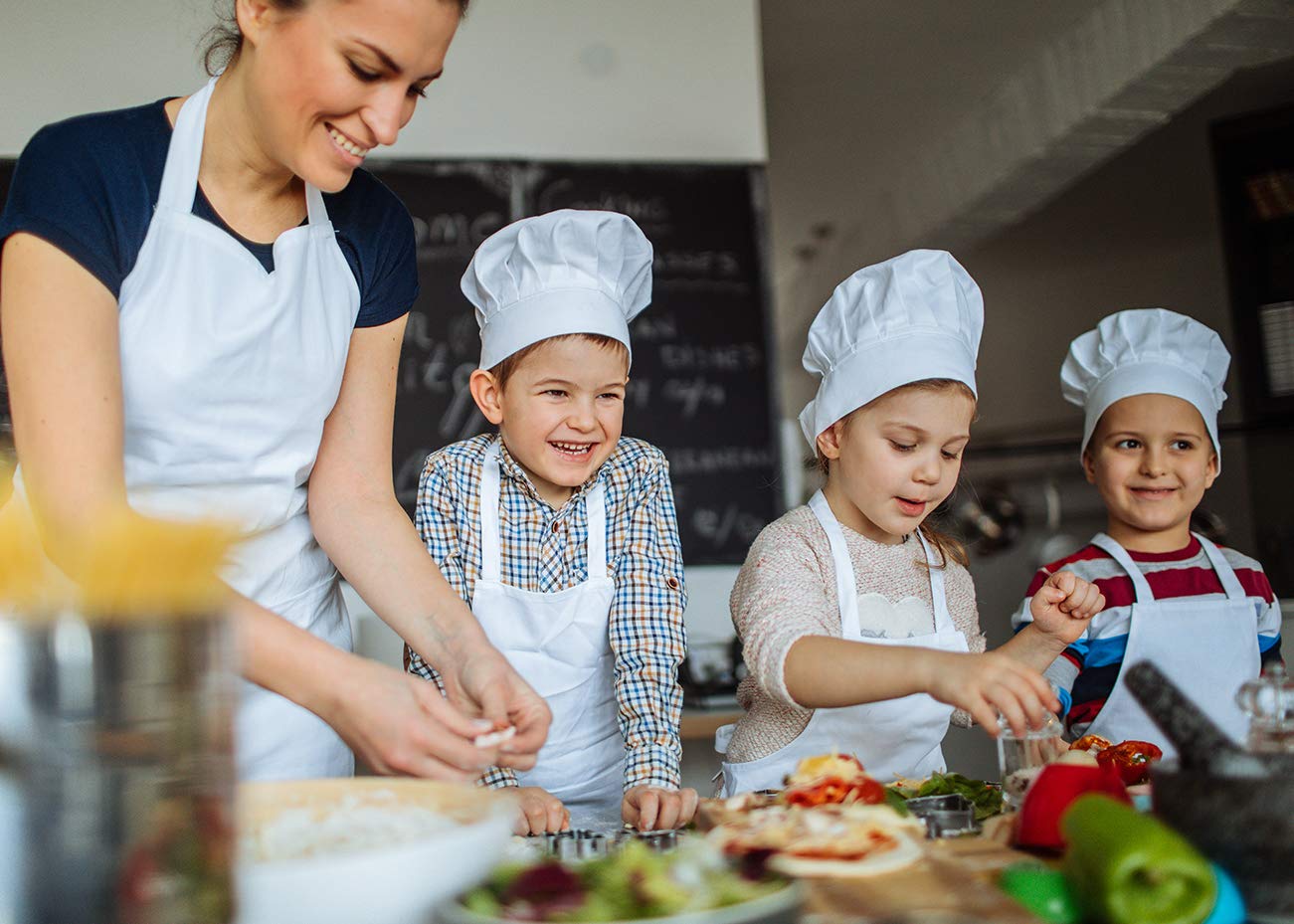 ESHATO Kids Chef Hat - Poly-Cotton Cooking Cap for Children | Perfect for Baking, Cooking Classes & Pretend Play Kitchen