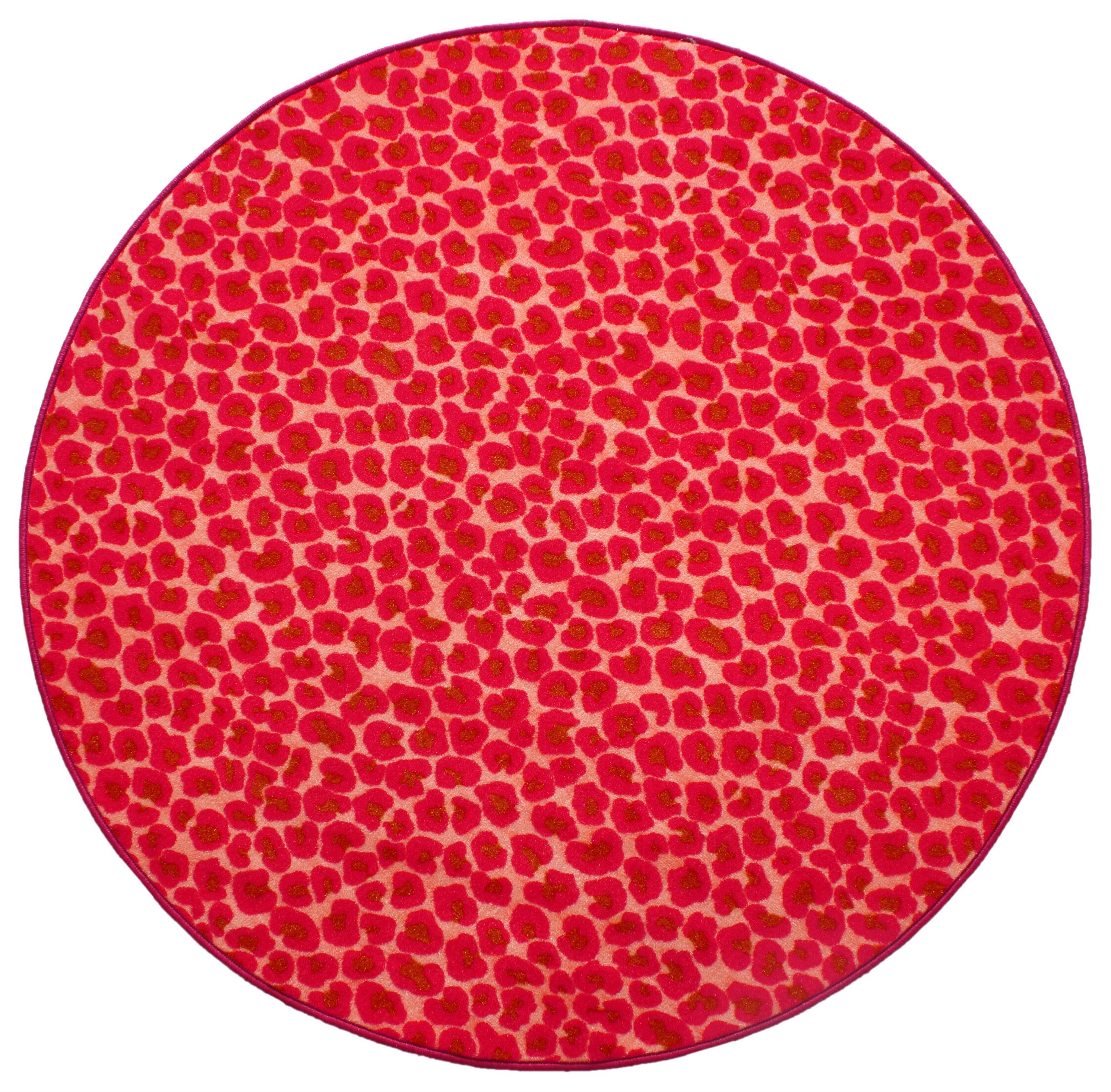 Cheetah Print Area Rug - 12' Round Big Cat Animal Print Rug for Living Room, Entryway, Bedroom | Soft Indoor Doorway Rug for Home Decor & Cozy Spaces