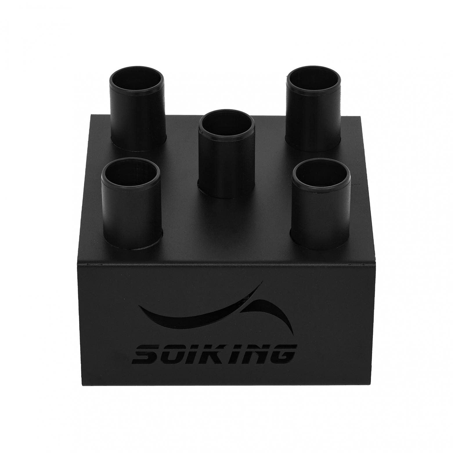 Heavy Duty Weight Holder for Dumbbells & Bars - Vertical Peg Storage Organizer for Home Gym - Perfect for Curl Bars, Hex Bars, Tricep Bars & More (Holds 5 Bars) - Ideal for Garage Gym, CrossFit & Strength Training