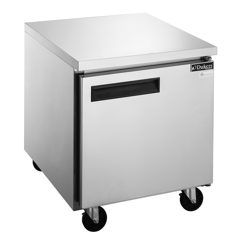 Dukers DUC29F 7 cu.ft NSF Certified Commercial Undercounter Freezer for Restaurants, Bars & Cafes - Energy Efficient Compact Freezer with Glass Door for Small Business Food Storage