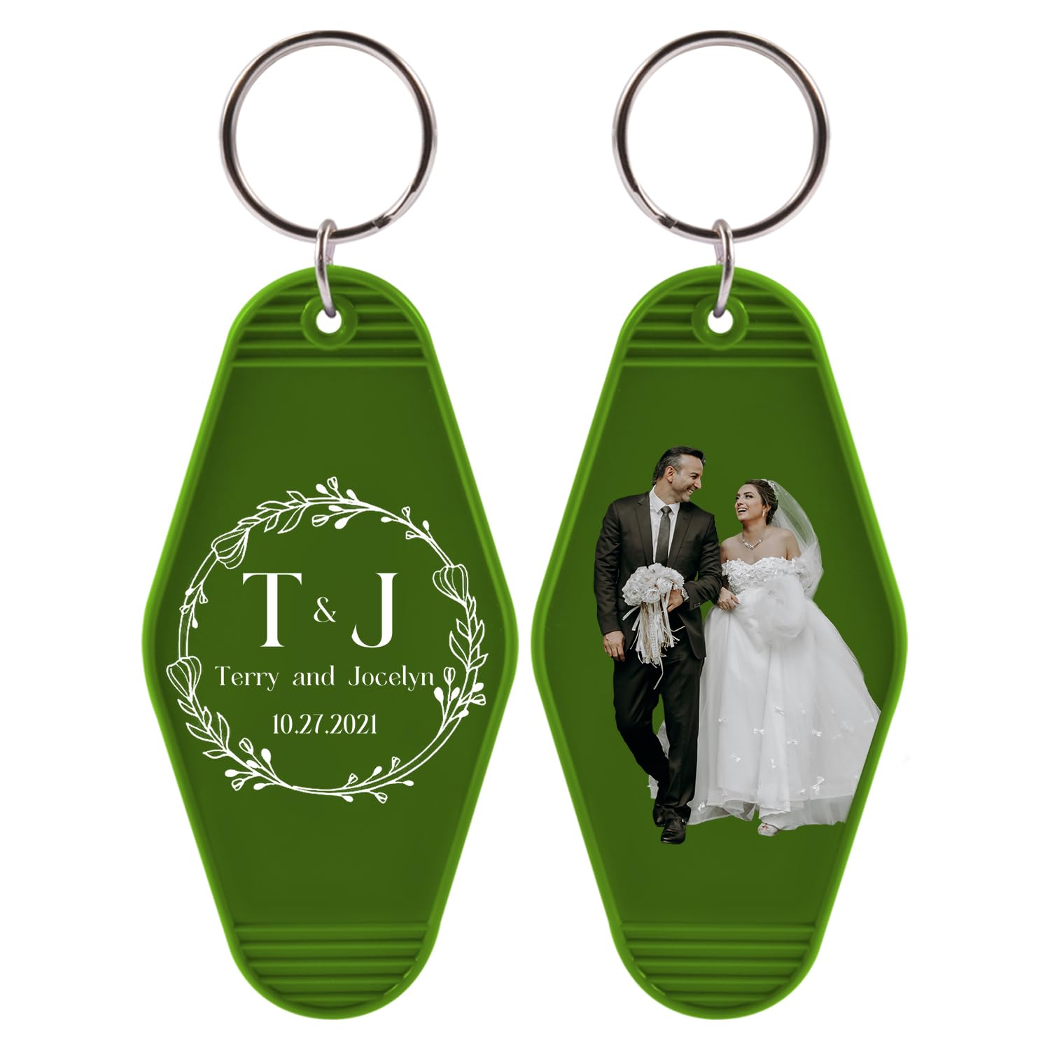 Personalized Wedding Keychains - Custom Engraved Bulk Favors with Logo/Text/Photo - Perfect for Bridal Showers, Receptions & Guest Souvenirs