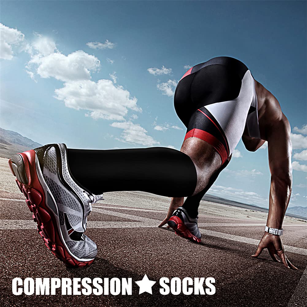 CHARMKING 15-20 mmHg Compression Socks for Women & Men - Best Support for Running, Cycling & Athletic Performance (3 Pairs) - Improve Blood Circulation & Reduce Swelling - Perfect for Travel, Workouts & Recovery