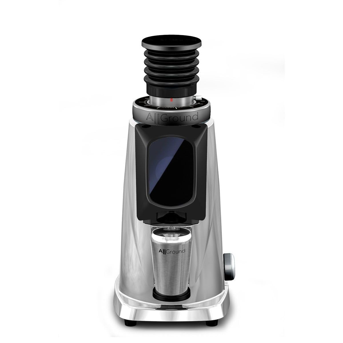 Fiorenzato AllGround ProBrew Professional Coffee Grinder - Italian Made Chrome & Black Home Coffee Grinder for Espresso, French Press, and Pour Over - Perfect for Coffee Shops and Home Baristas
