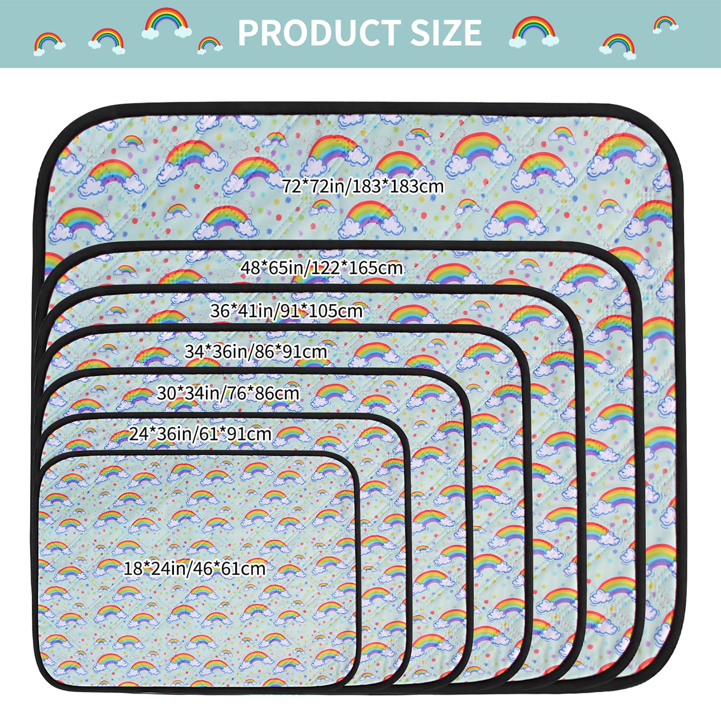 Washable & Reusable Dog Pee Pads - 2 Pack Super Absorbent Puppy Training Pads | Waterproof Pet Mat for Whelping, Incontinence, Playpen, Crate & Dog Bed | Ideal for Housebreaking, Travel & Senior Dogs