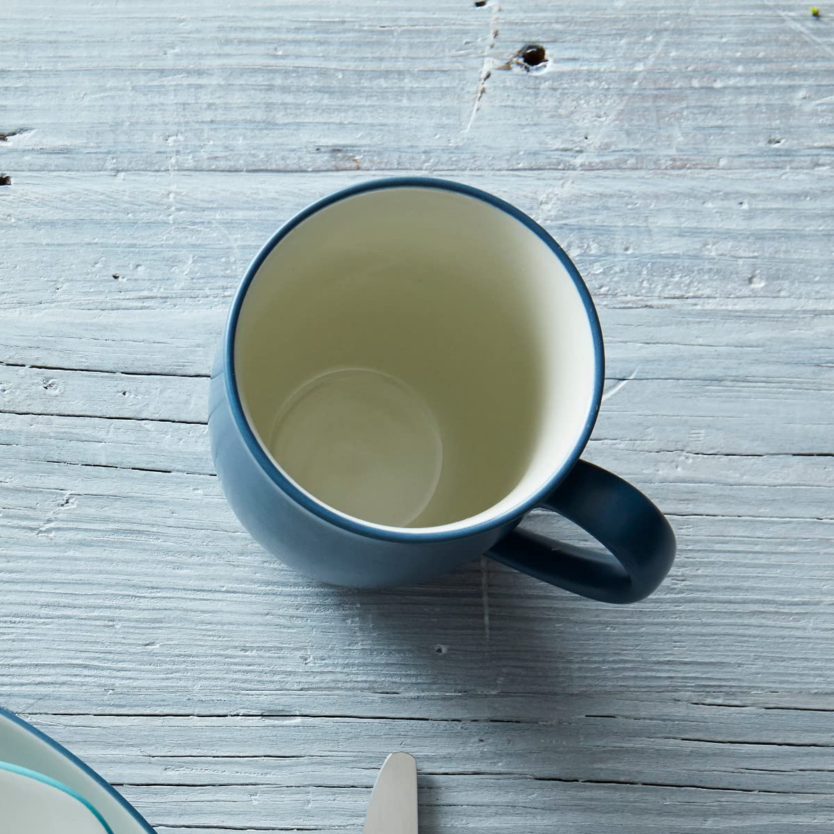 Noritake Colorwave Blue 12 oz Coffee Mugs, Set of 4 - Perfect for Home, Office & Gifts - Durable Ceramic Cups for Hot & Cold Beverages