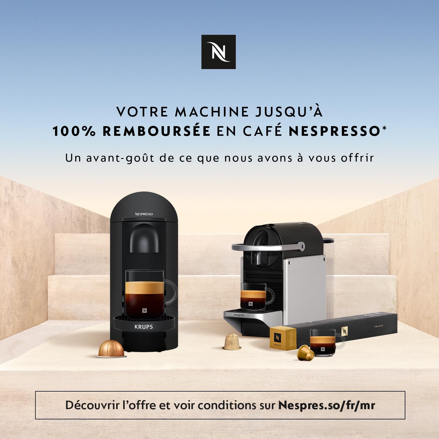 Magimix Nespresso Pixie Espresso Coffee Maker - Grey Metal (Model 11327) | Compact & Fast for Home, Office, or Travel Use