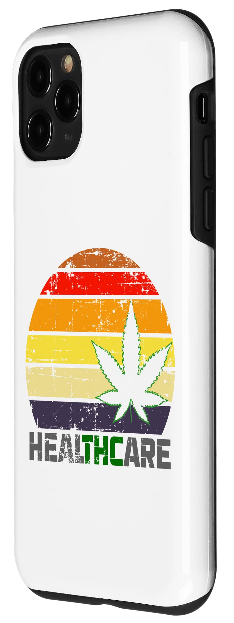 iPhone 11 Pro Case - THC & Medical Marijuana Themed Retro Sunset Design - Durable Protective Cover for Healthcare & Cannabis Enthusiasts - Perfect for Dispensaries, 420 Events & Daily Use