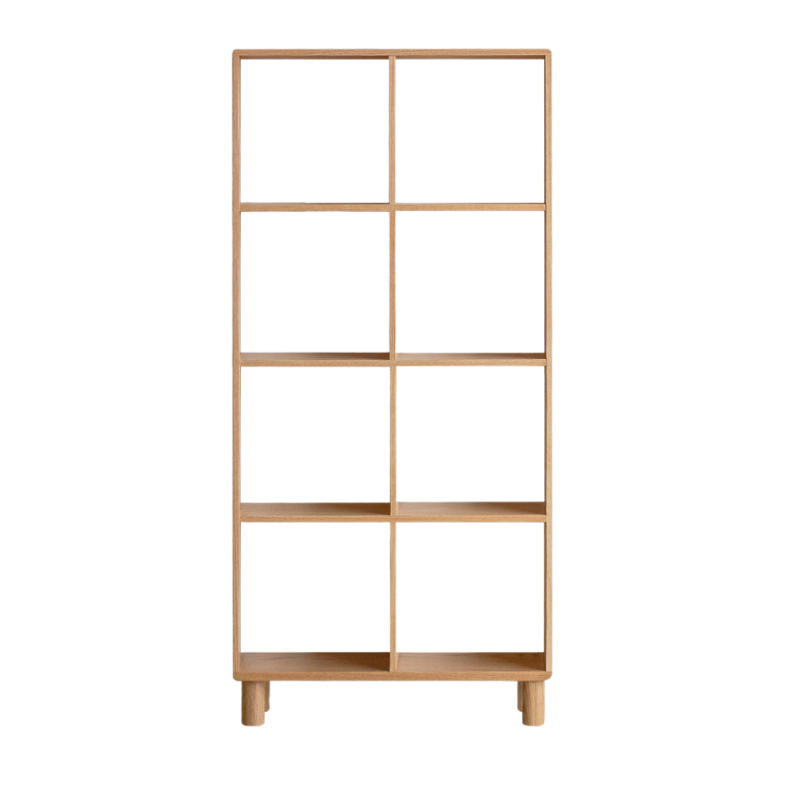Solid Wood Bookshelf - Beech & Oak Bookcase with Free Combination - Perfect for Home Office, Living Room, and Library Storage