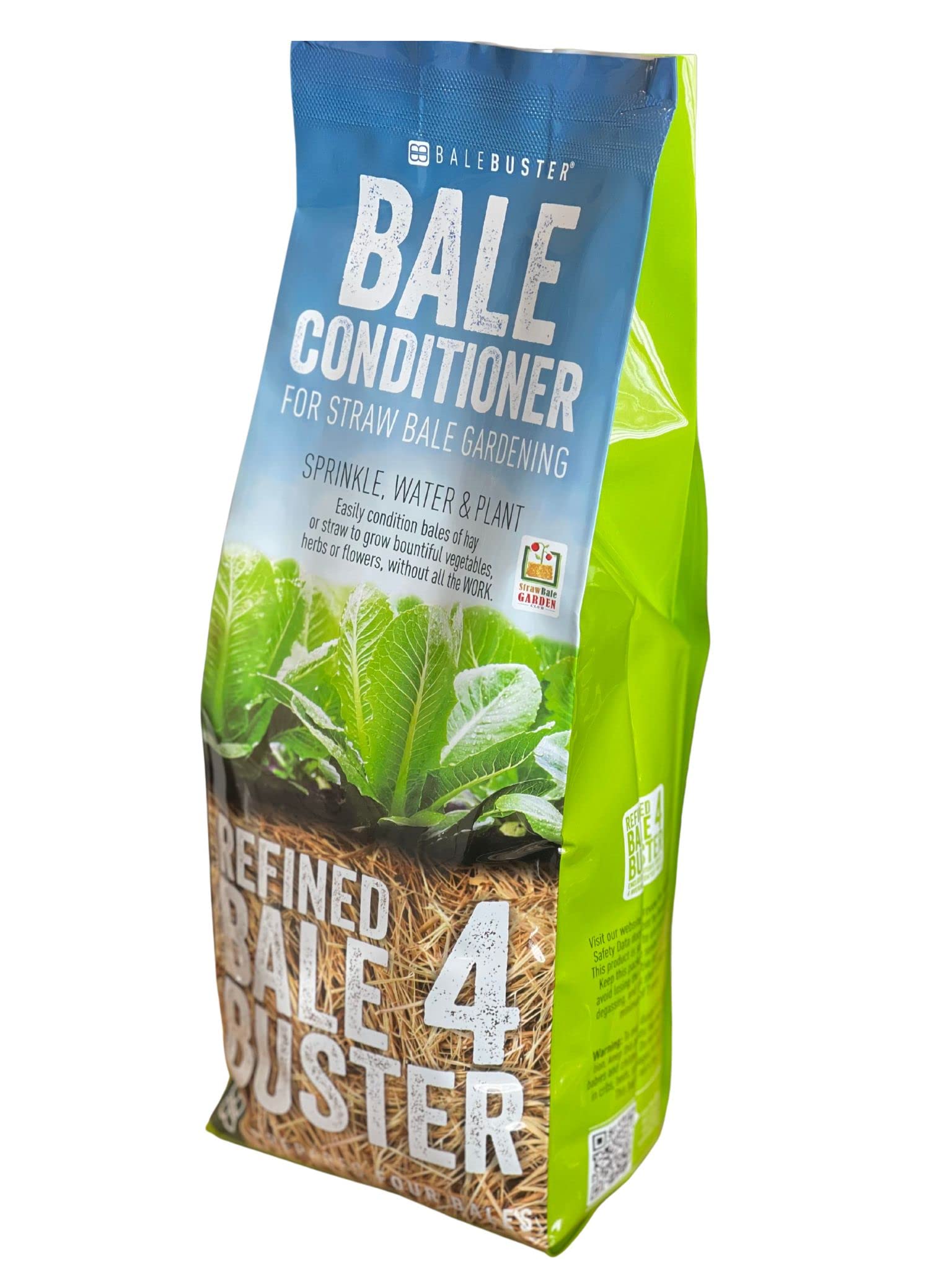 BaleBuster4 Four Bale Conditioning Formula - Prep Straw Bale Garden for Planting Vegetables | Organic Gardening, Urban Farming & Raised Bed Alternative
