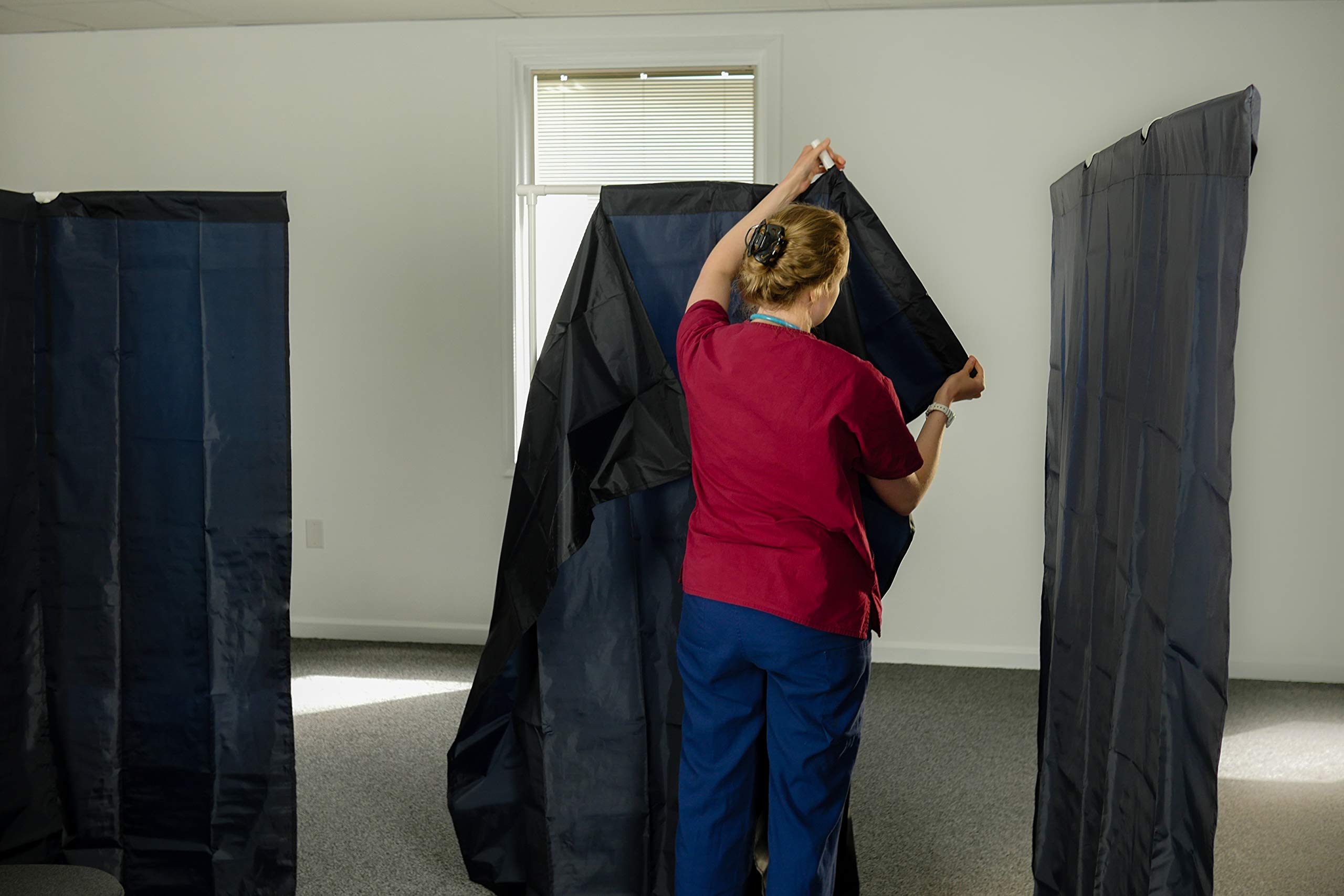 Portable Room Divider Privacy Screen - Dark Green Partition for Education, Clinics, Health Screenings & Travel | No Tools Needed | Perfect for Offices, Classrooms & Events